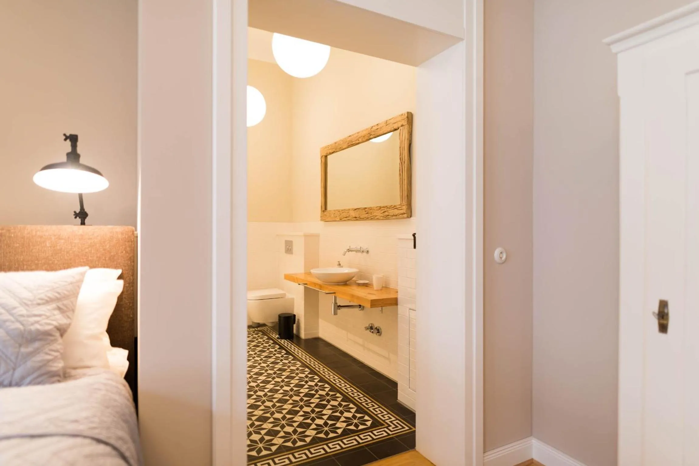 Bathroom, Bed in Schloss Beuchow