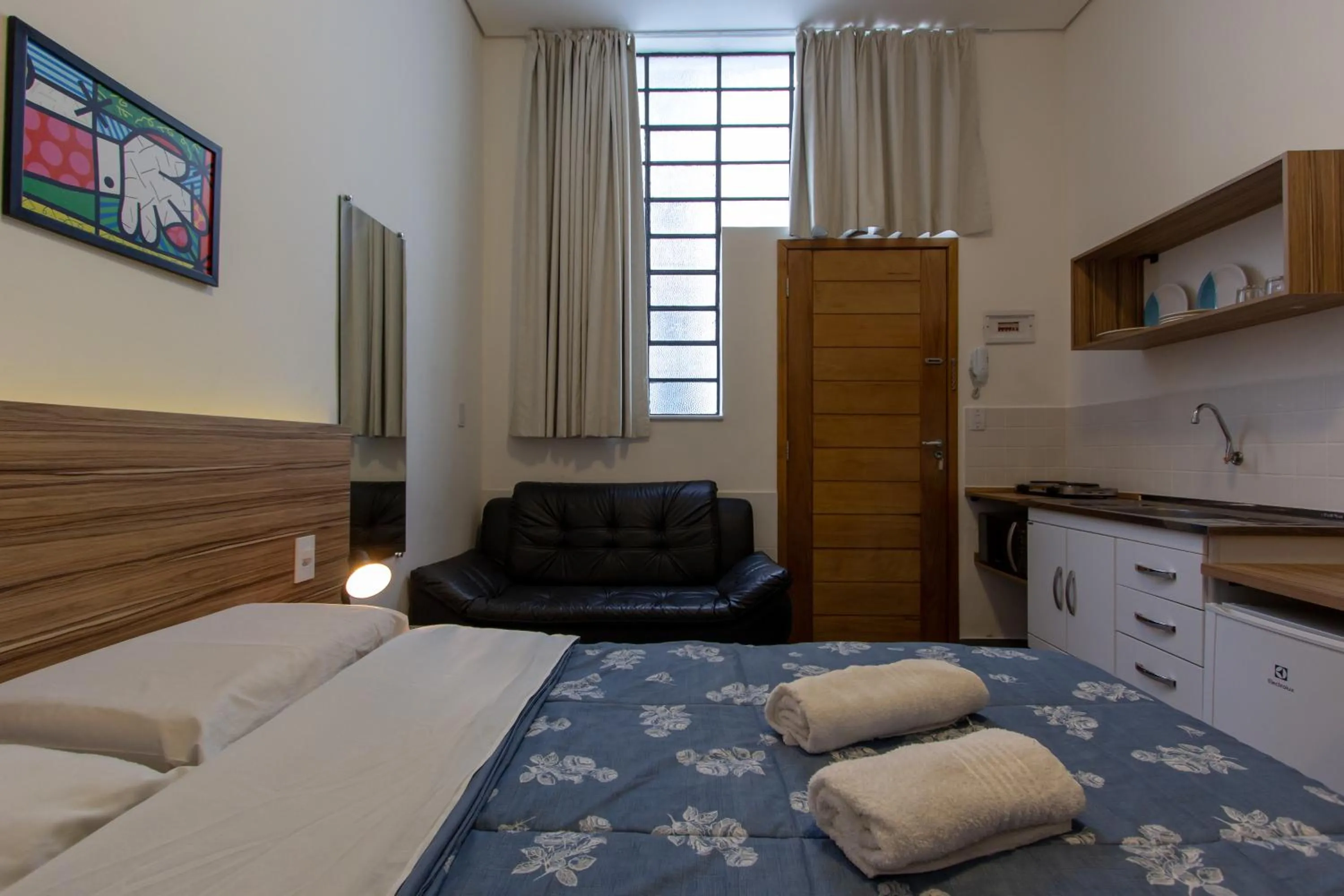 Bed in BH Studios Hotel Brás