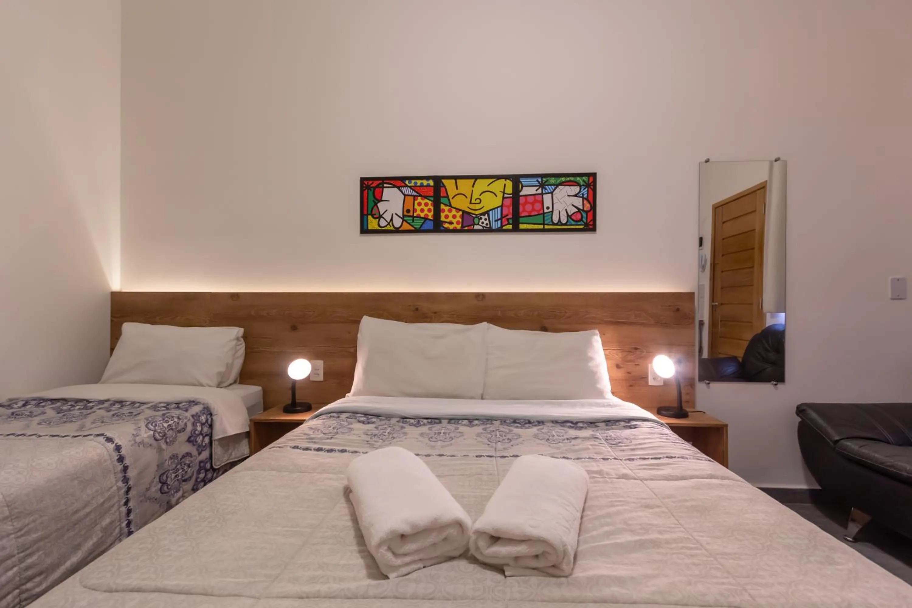 Bed in BH Studios Hotel Brás