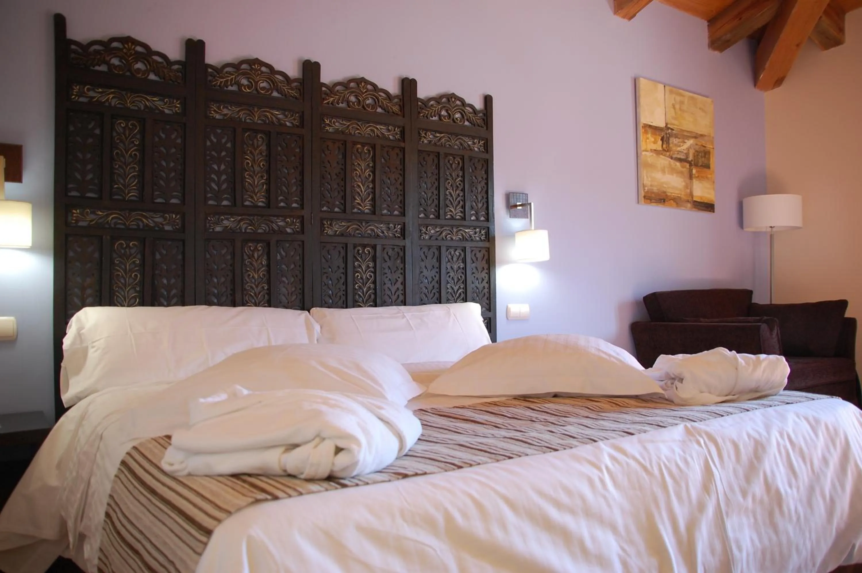 Bed in Hotel Convento Del Giraldo