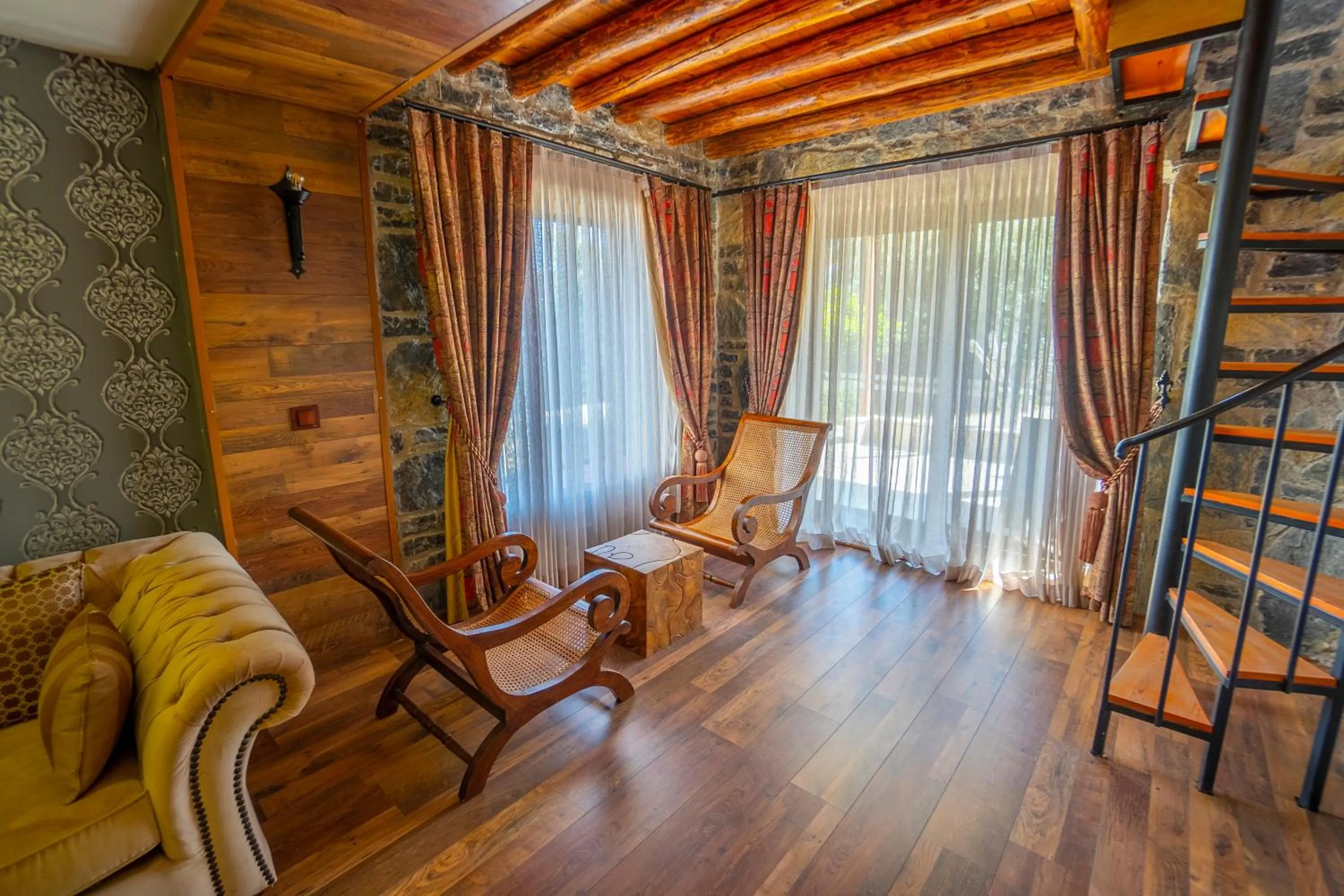 Seating area in Azka Hotel