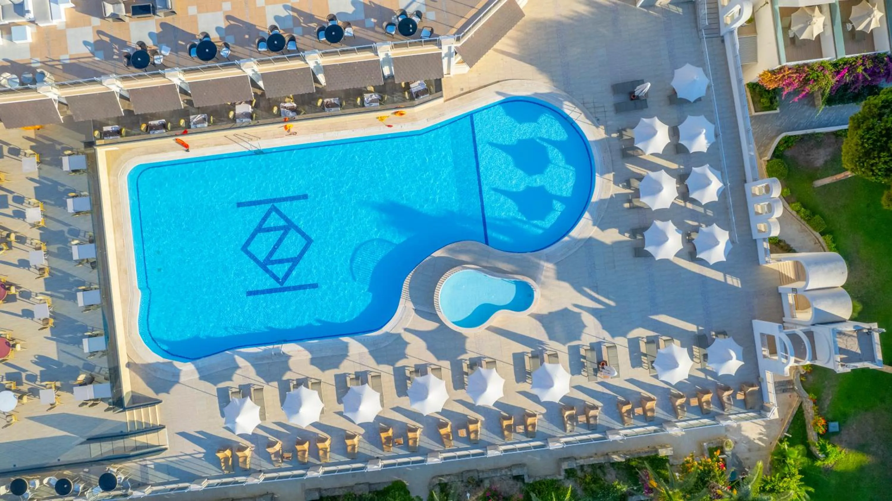 Pool view in Azka Hotel