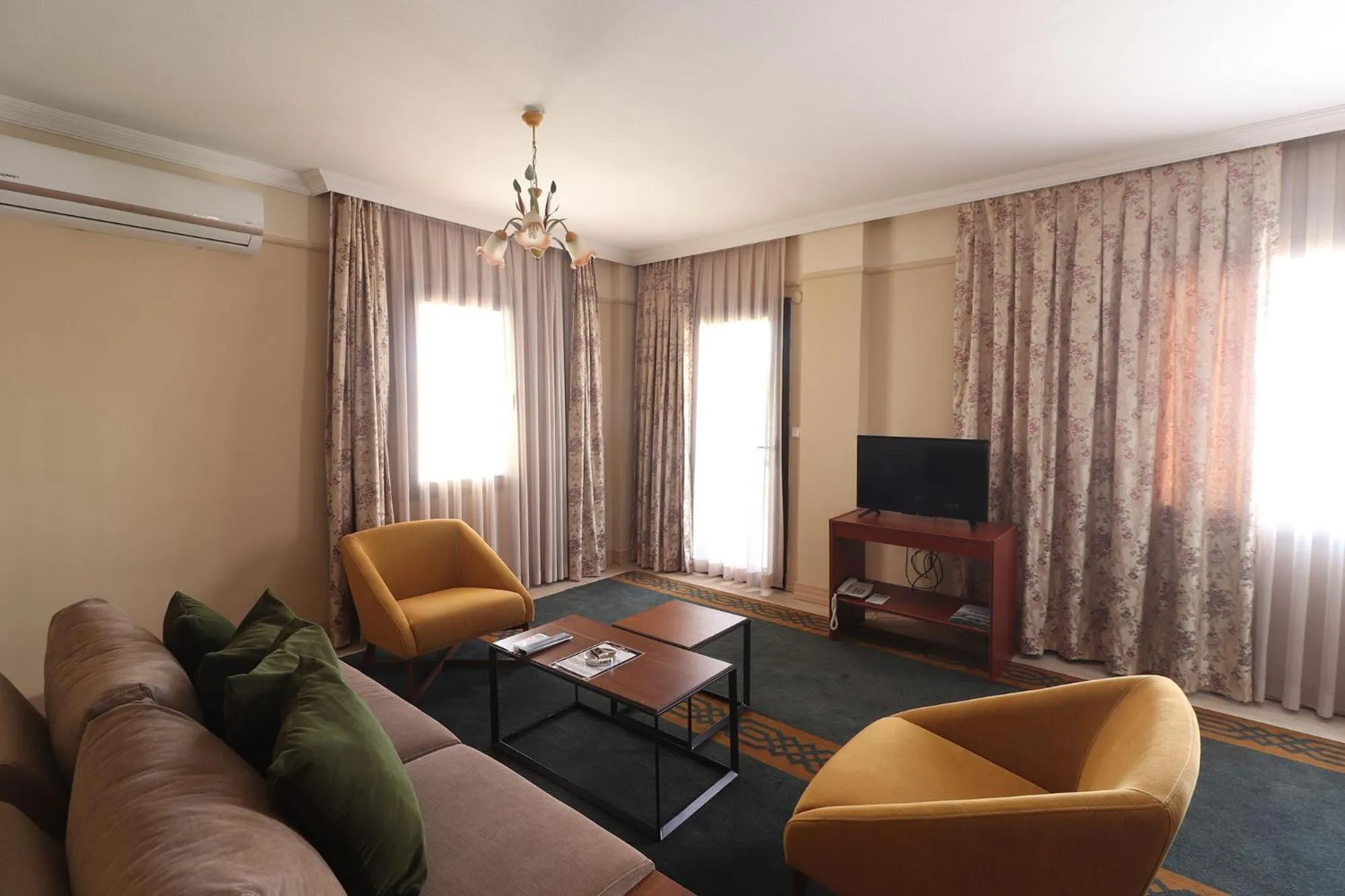 Seating area in Azka Hotel