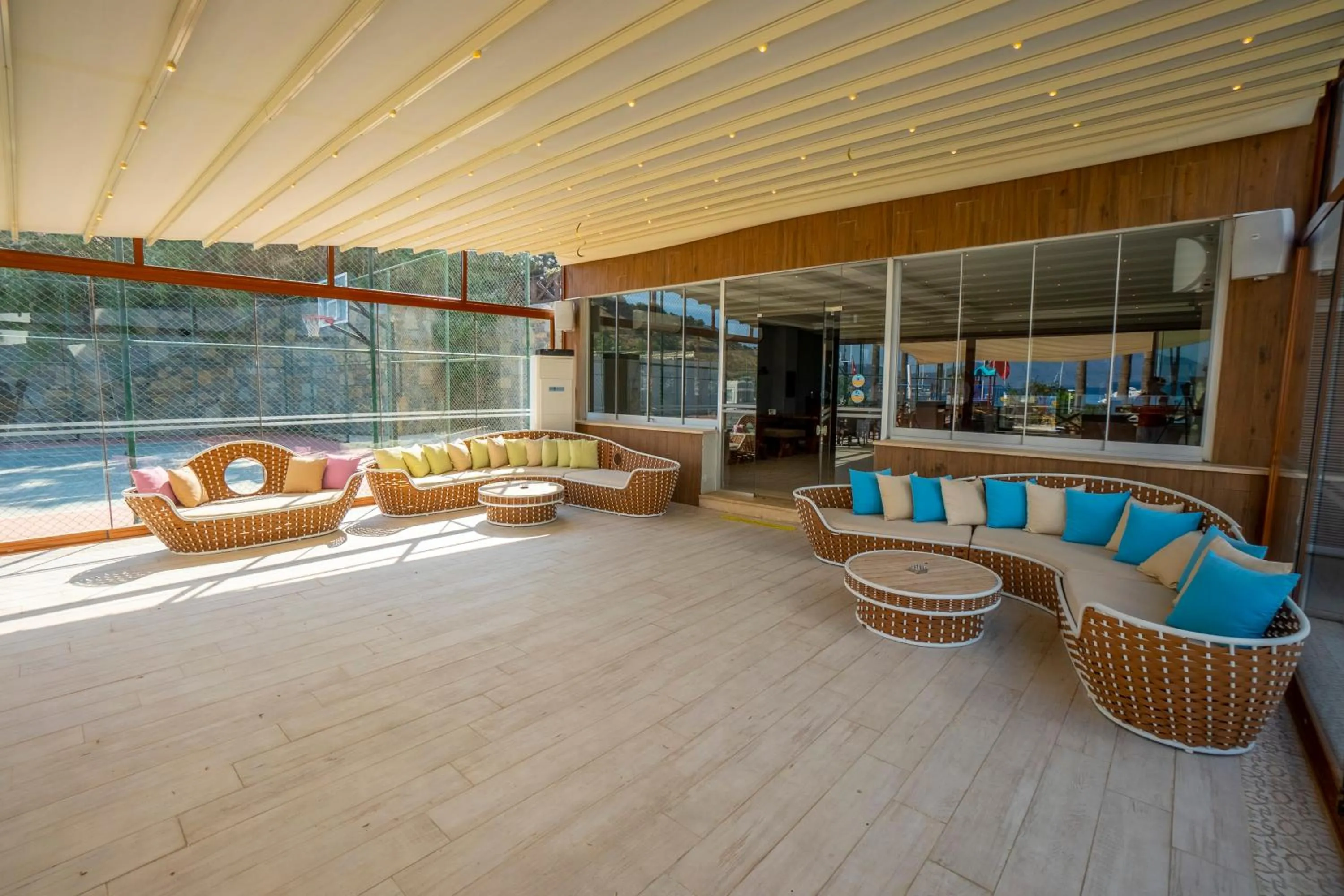 Seating area in Azka Hotel