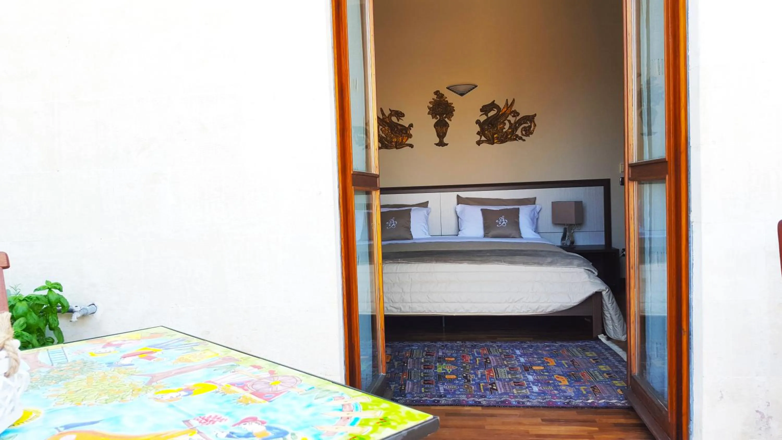 Balcony/Terrace, Bed in Attico Barocco