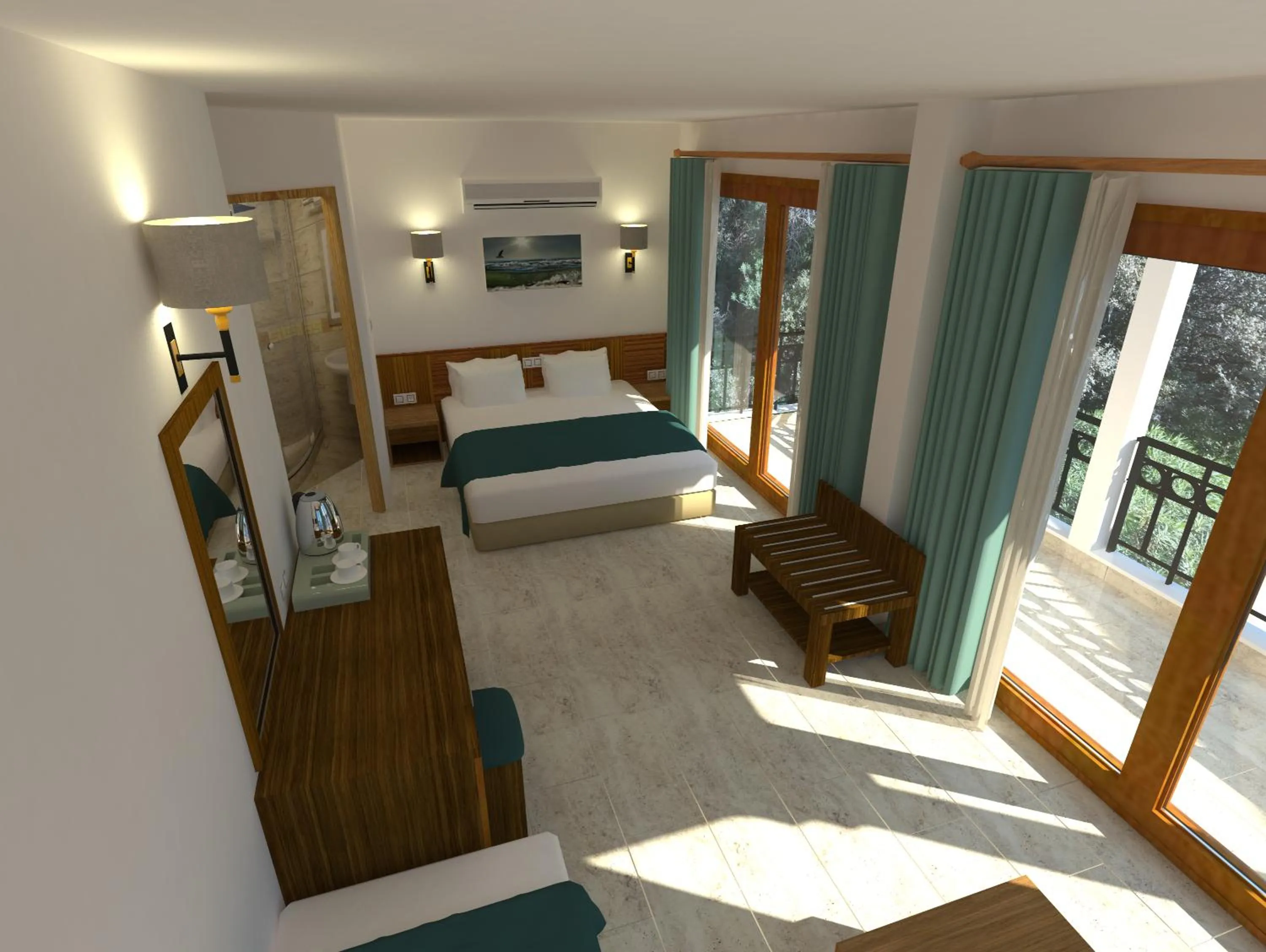 Decorative detail, Bed in Medusa Hotel