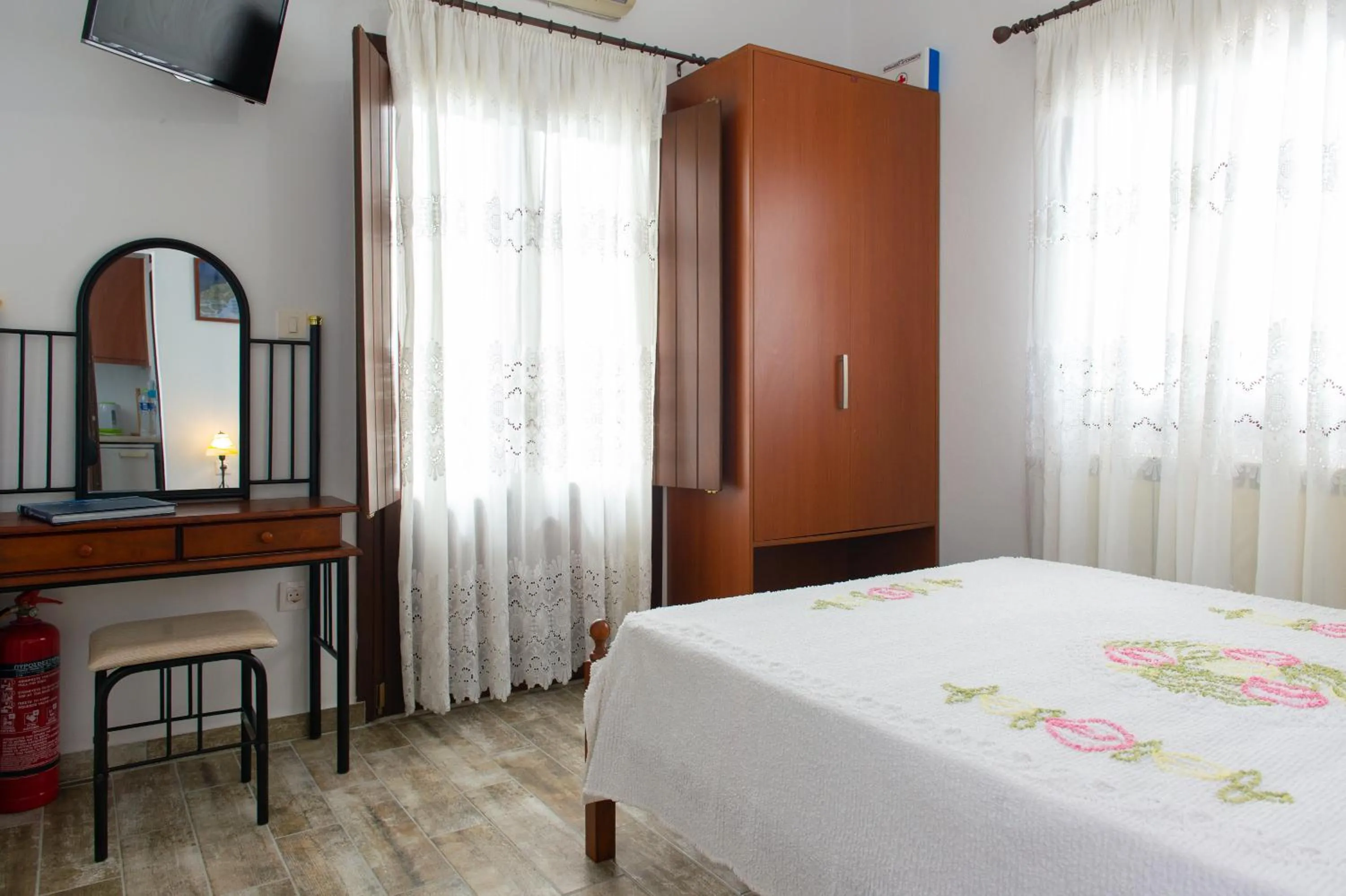 Bedroom, Bed in Pension Afroditi