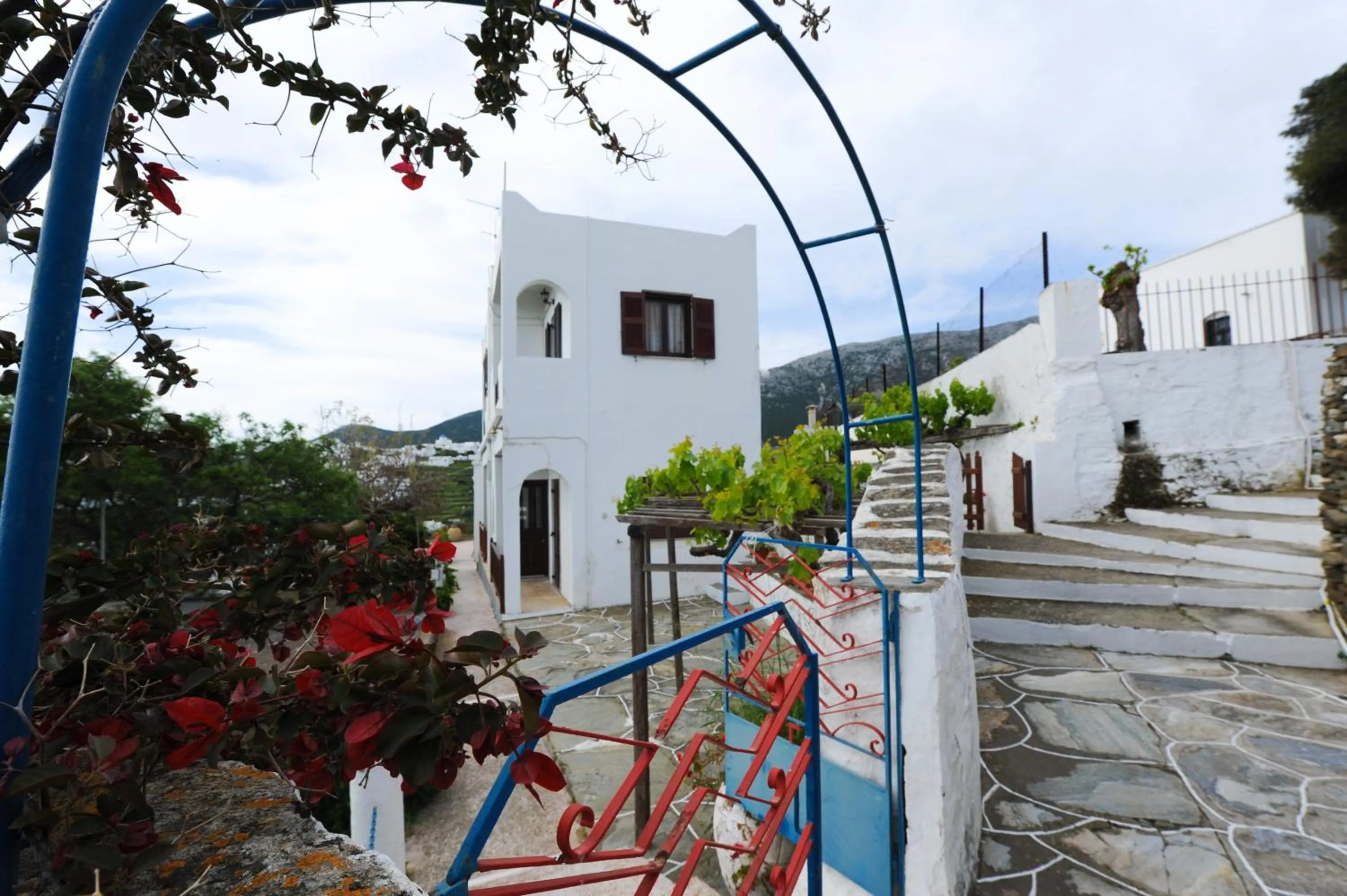 Facade/entrance in Pension Afroditi