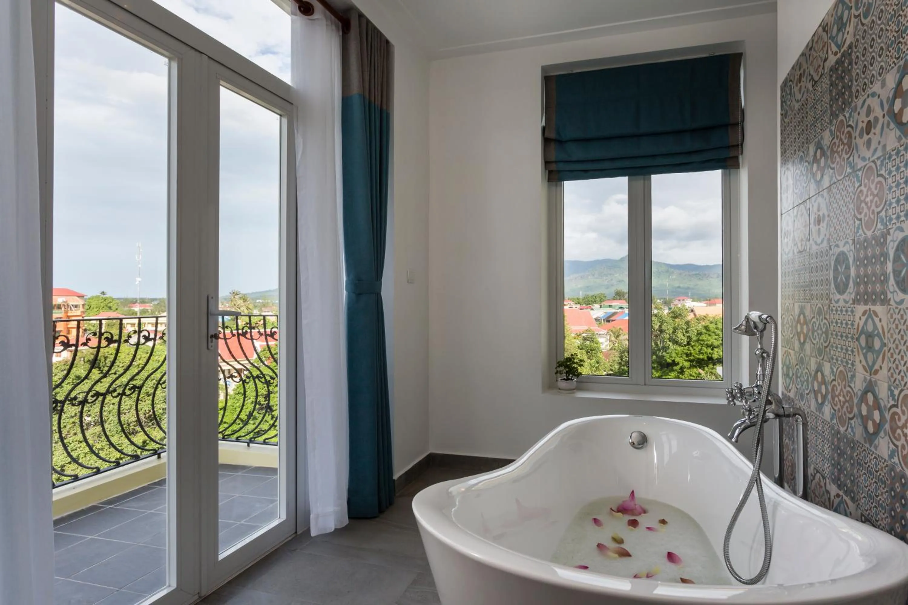 Balcony/Terrace in Boutique Kampot Hotel