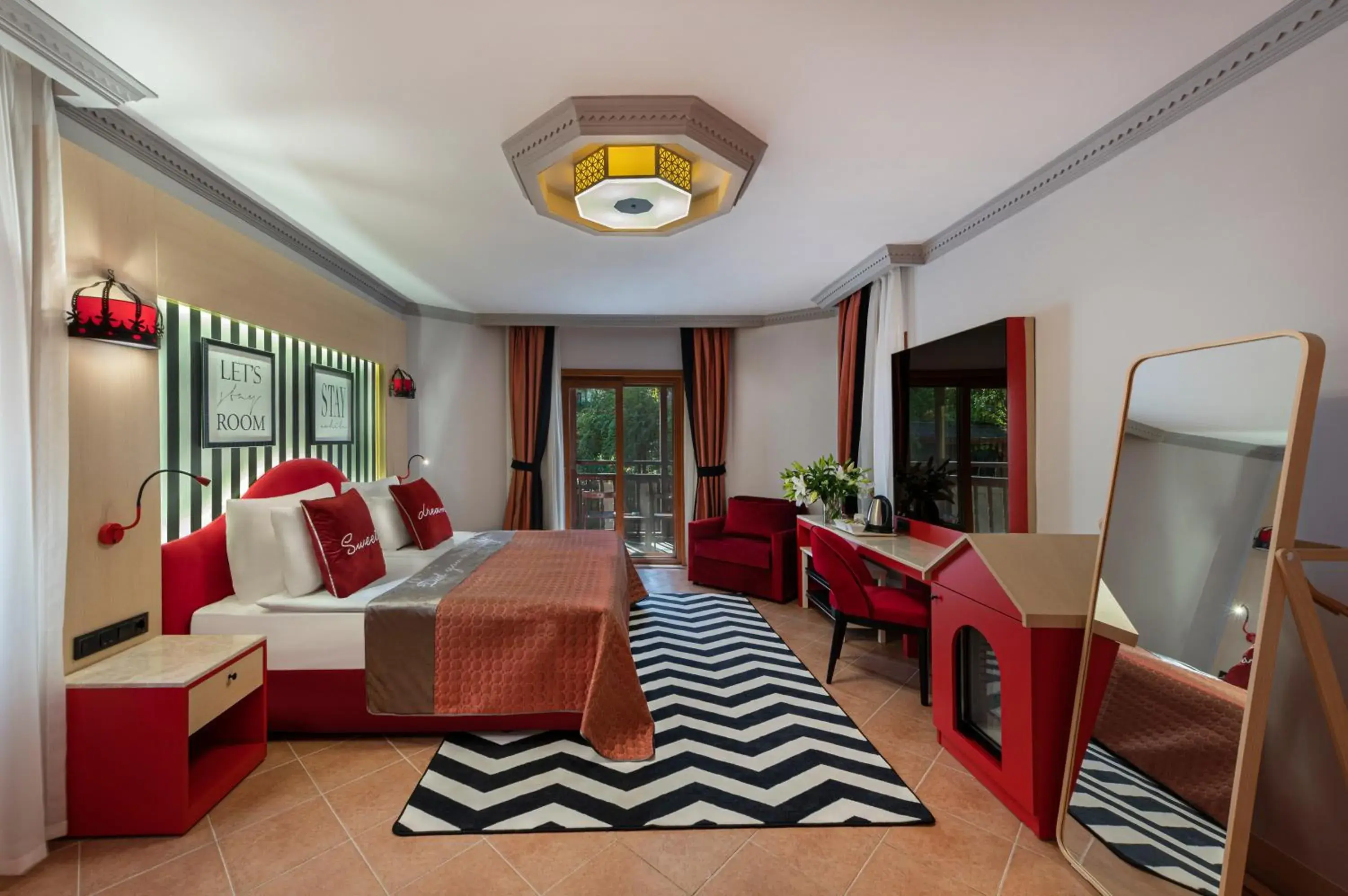 Bed, Seating Area in Selectum Family Resort
