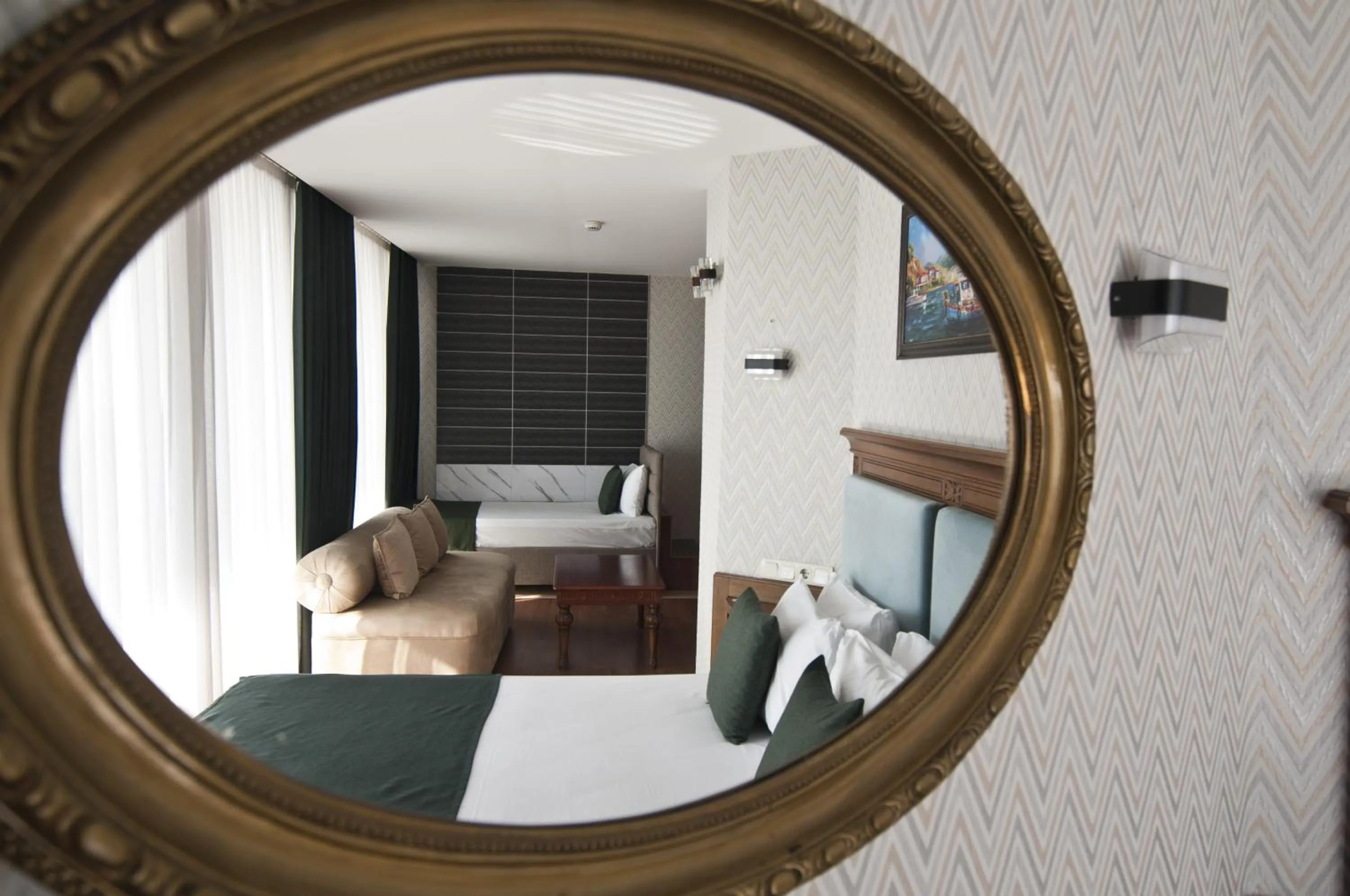 Seating area, Bed in Artefes Hotel Old City