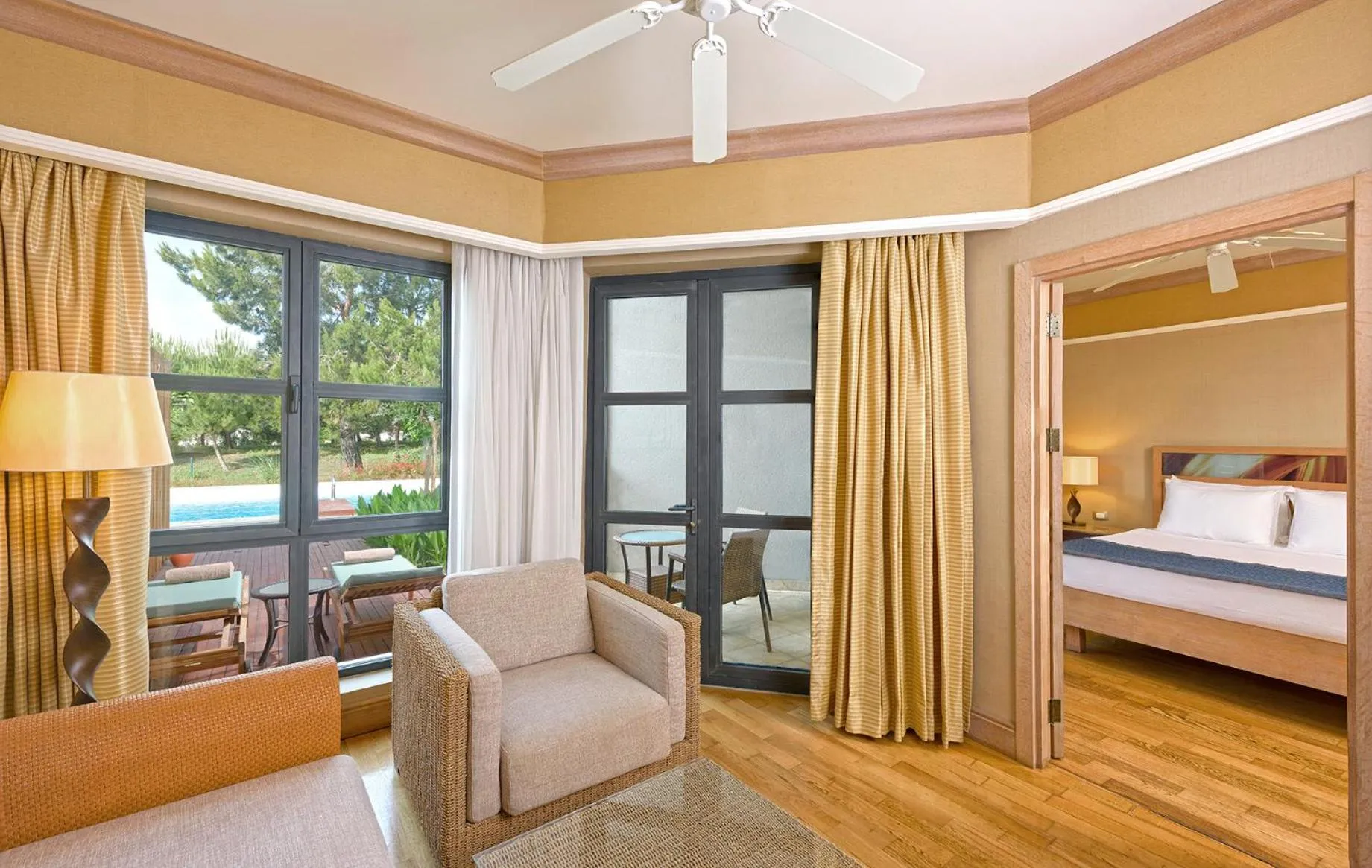 Living room, Bed in Lykia World Links Golf Antalya