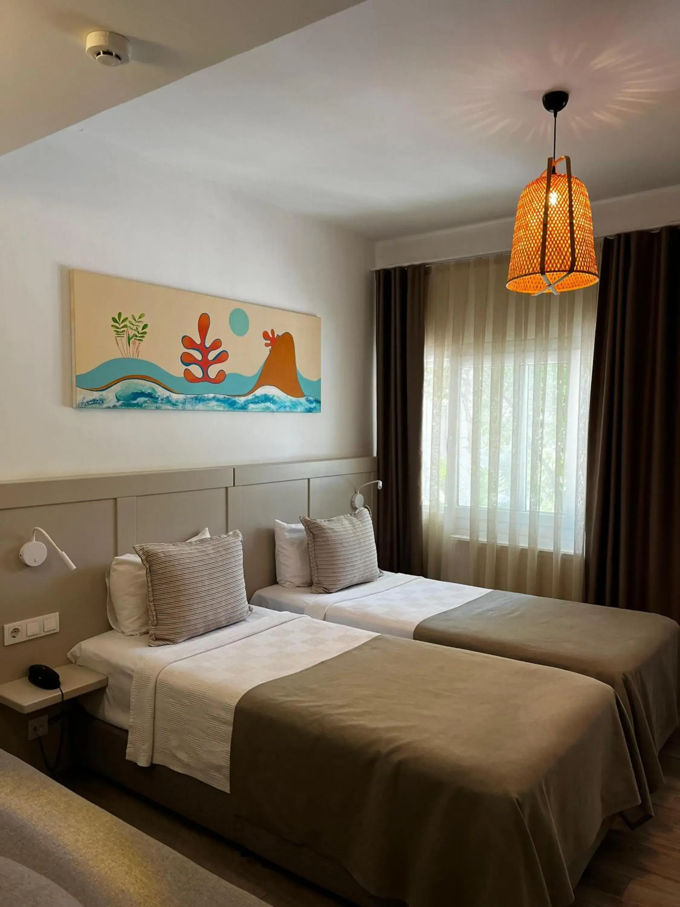 Bed in Hotel Gumusluk Bed in Hotel Gumusluk