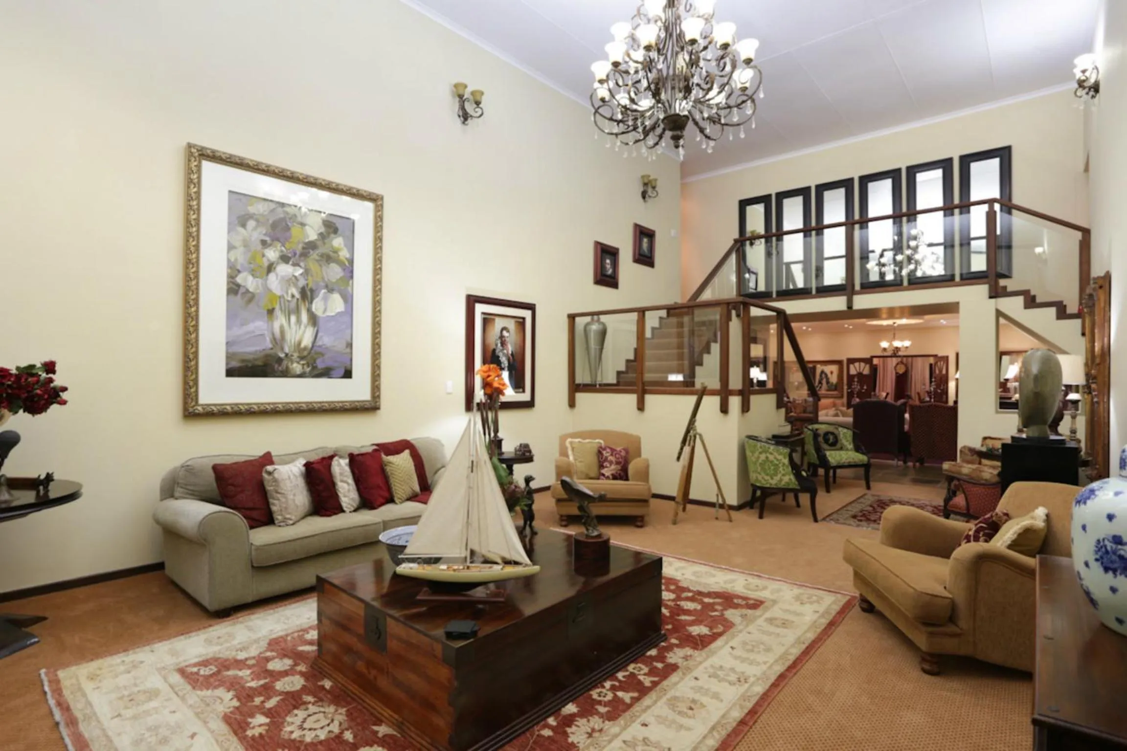 Living room in Shangri-La Manor