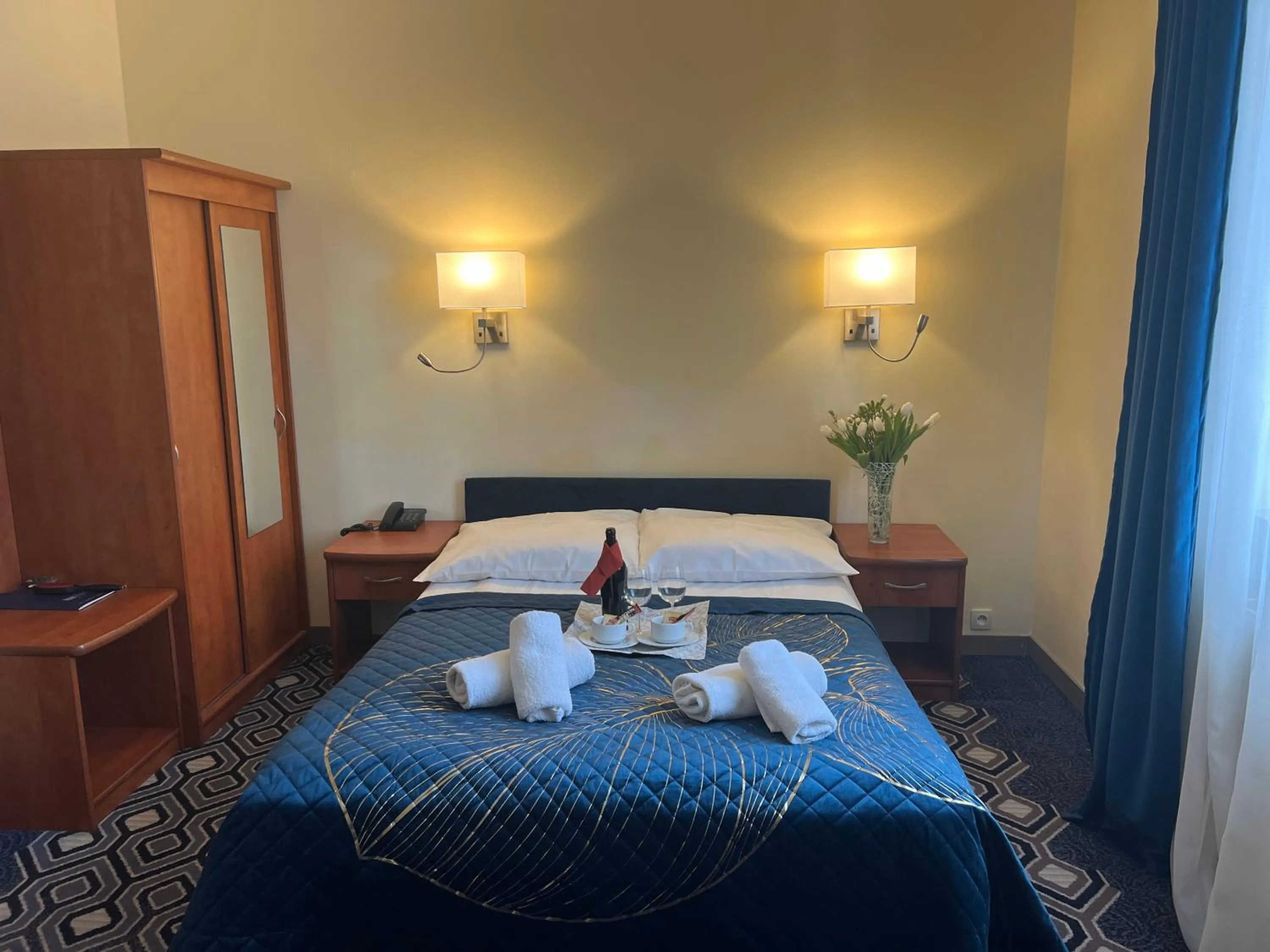 Bed in Hotel Vistula