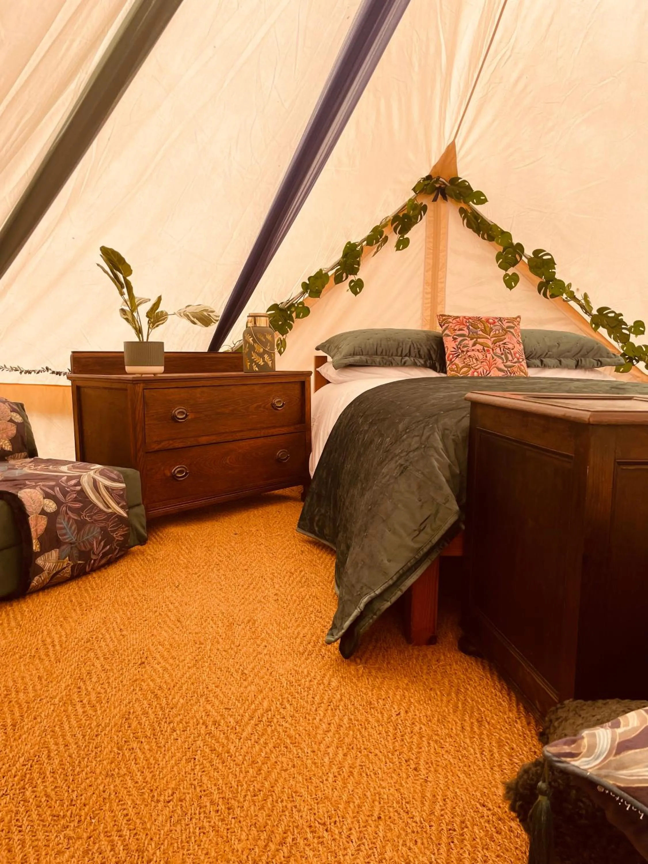 Bed in Hollington Park Glamping