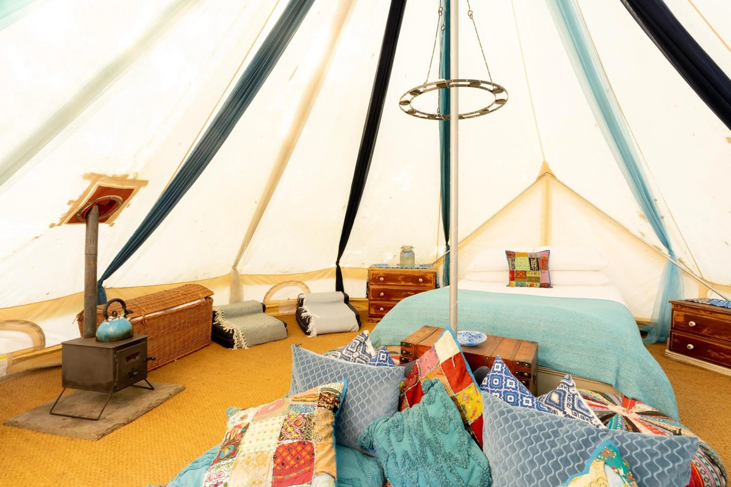 Bed in Hollington Park Glamping