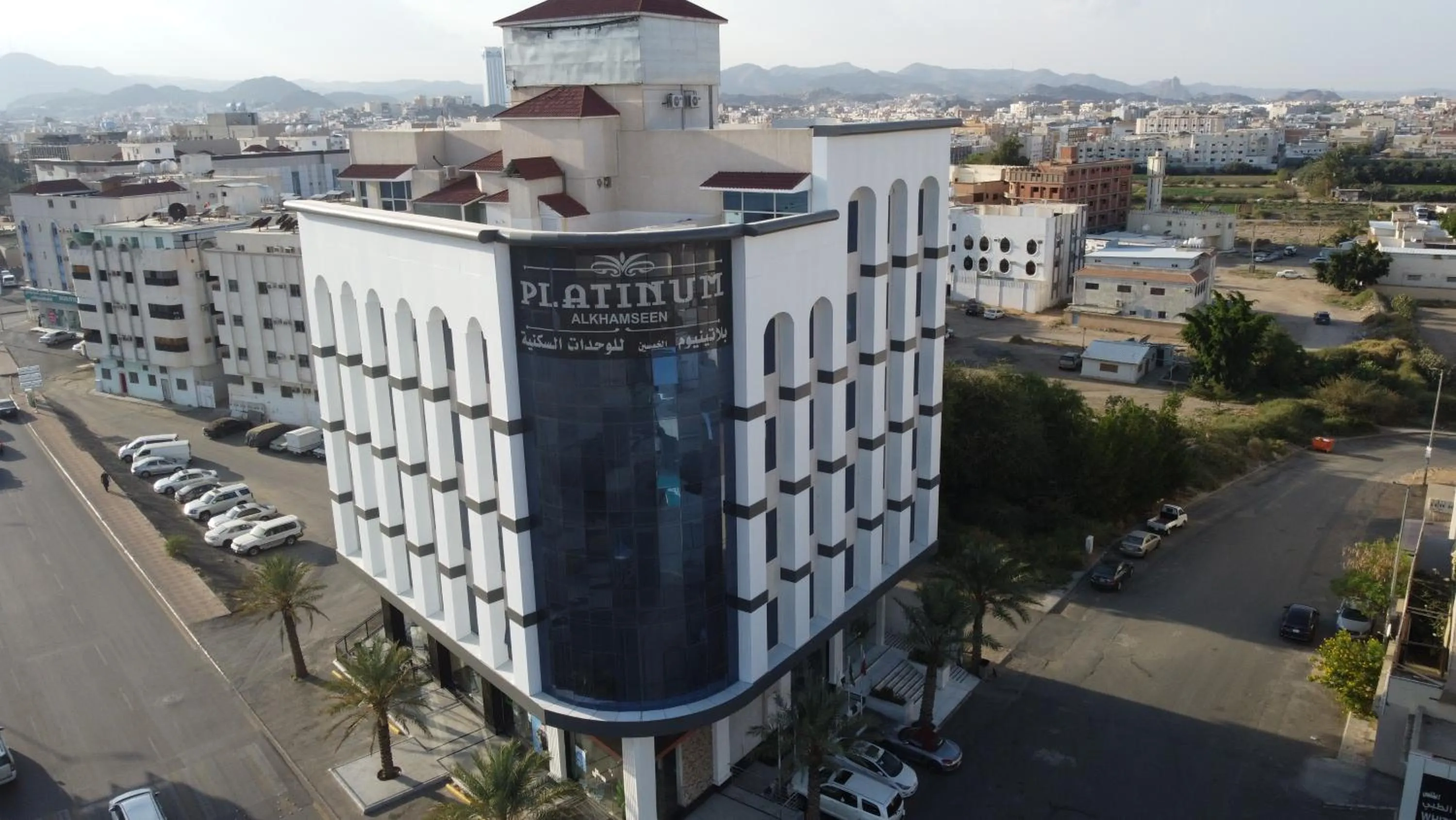 Property building in Platinum Al Khamseen Serviced Apartments