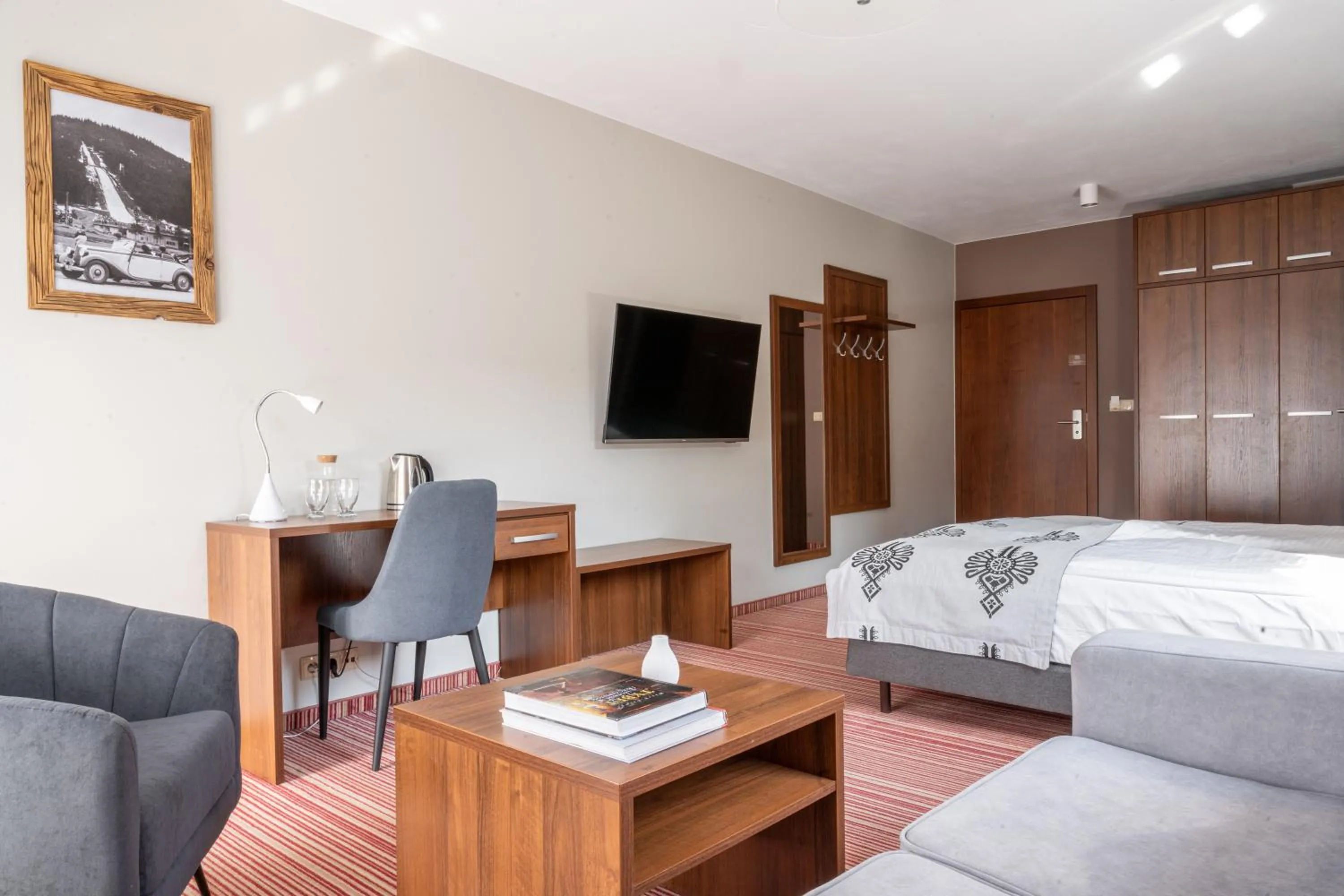 Bed in Hotel Willa Pod Skocznią