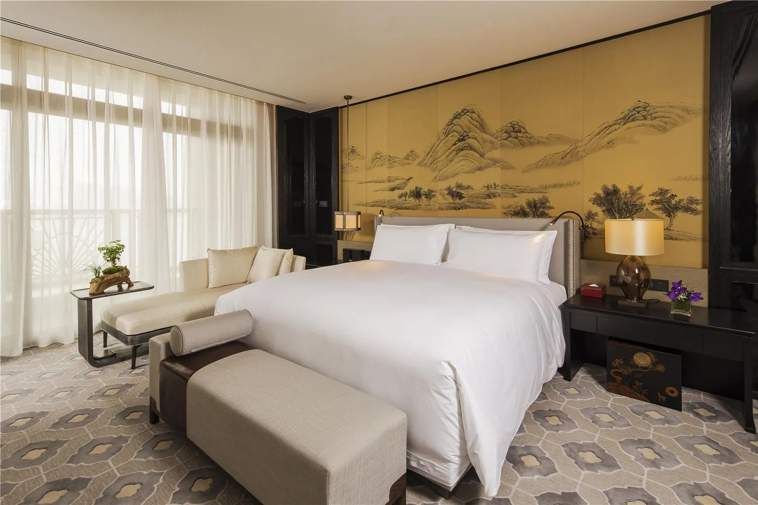 Bed in JiuTai Hotel Hangzhou