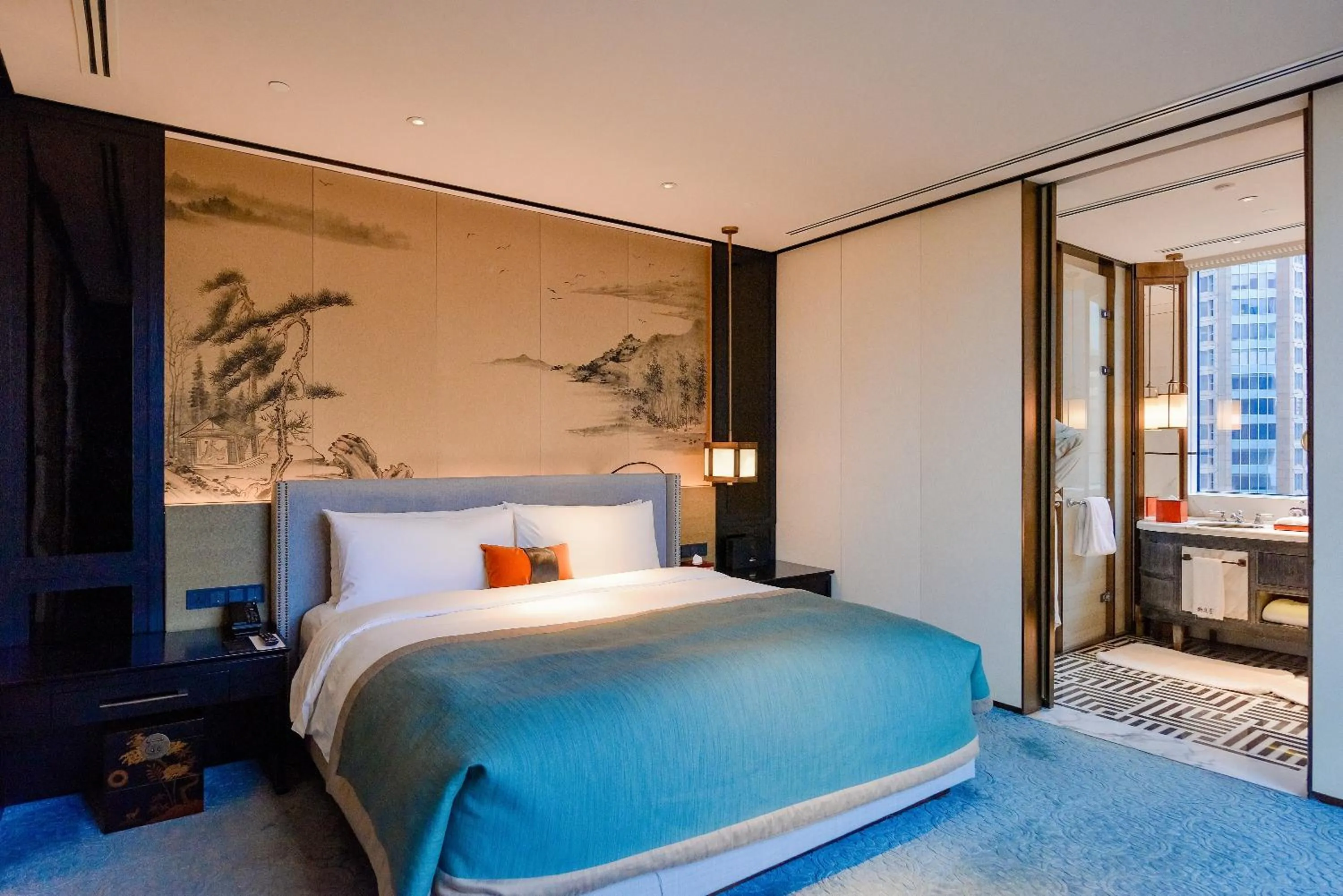 Bed in JiuTai Hotel Hangzhou