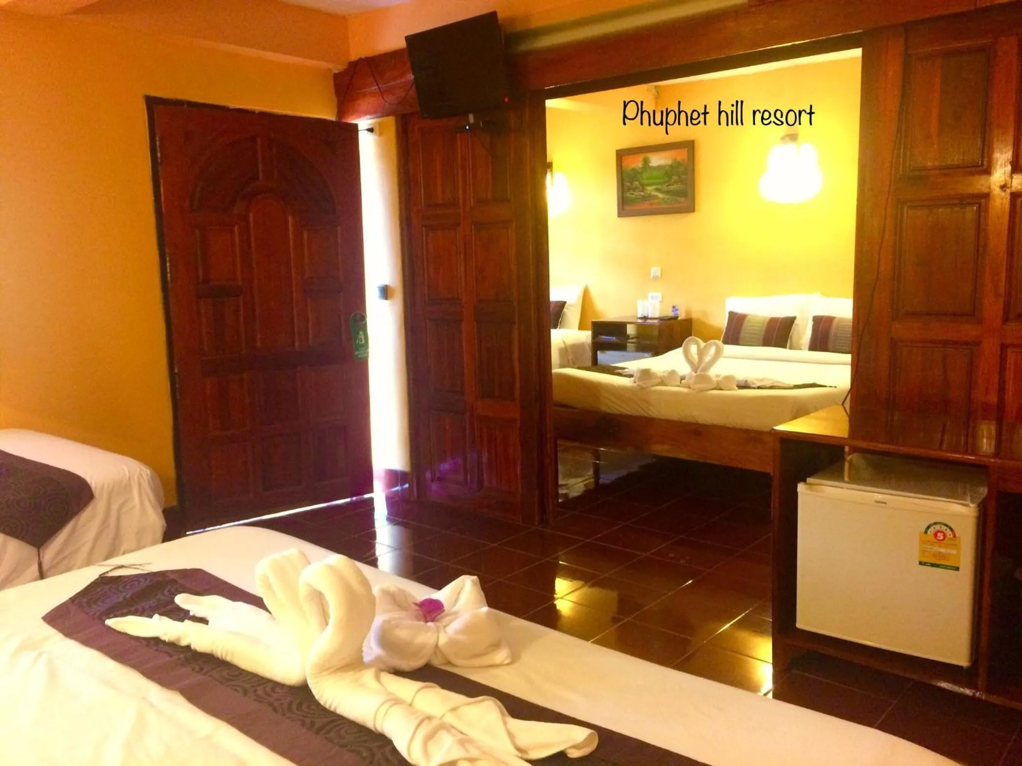 Bed in Phuphet Hill Resort