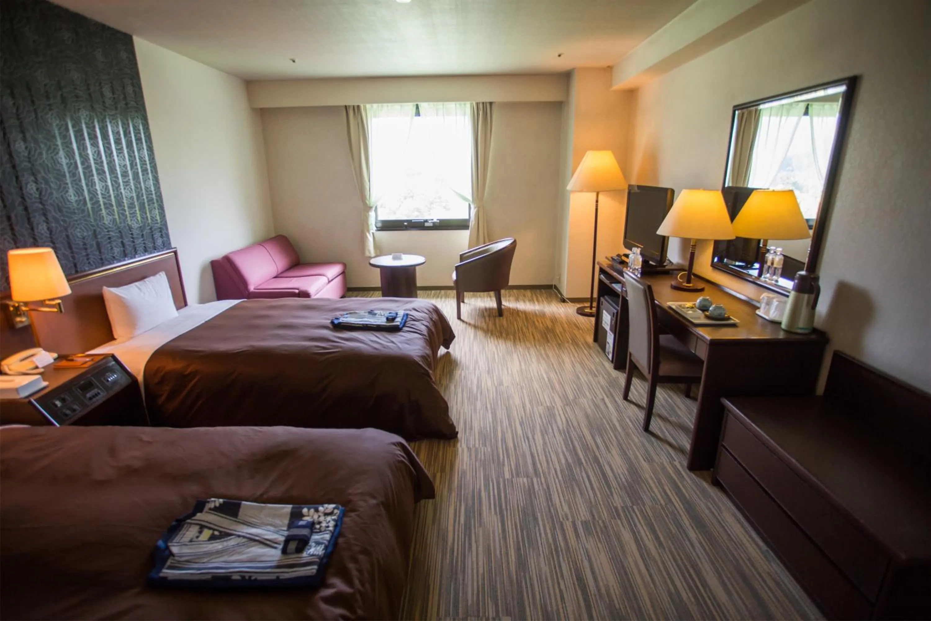 Bed in Hotel Green Hill Kagoshima