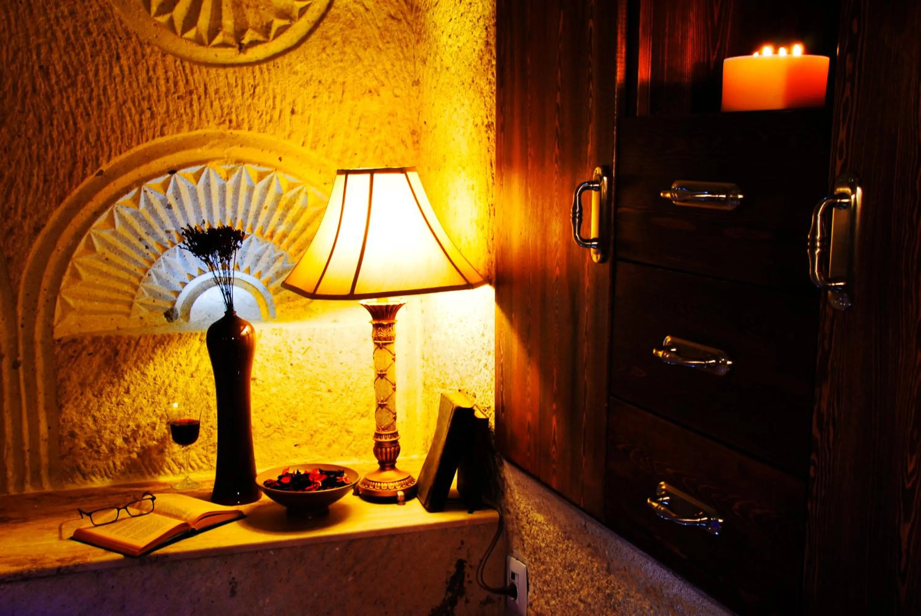 Decorative detail, Bed in Cappadocia Perimasali Cave Hotel