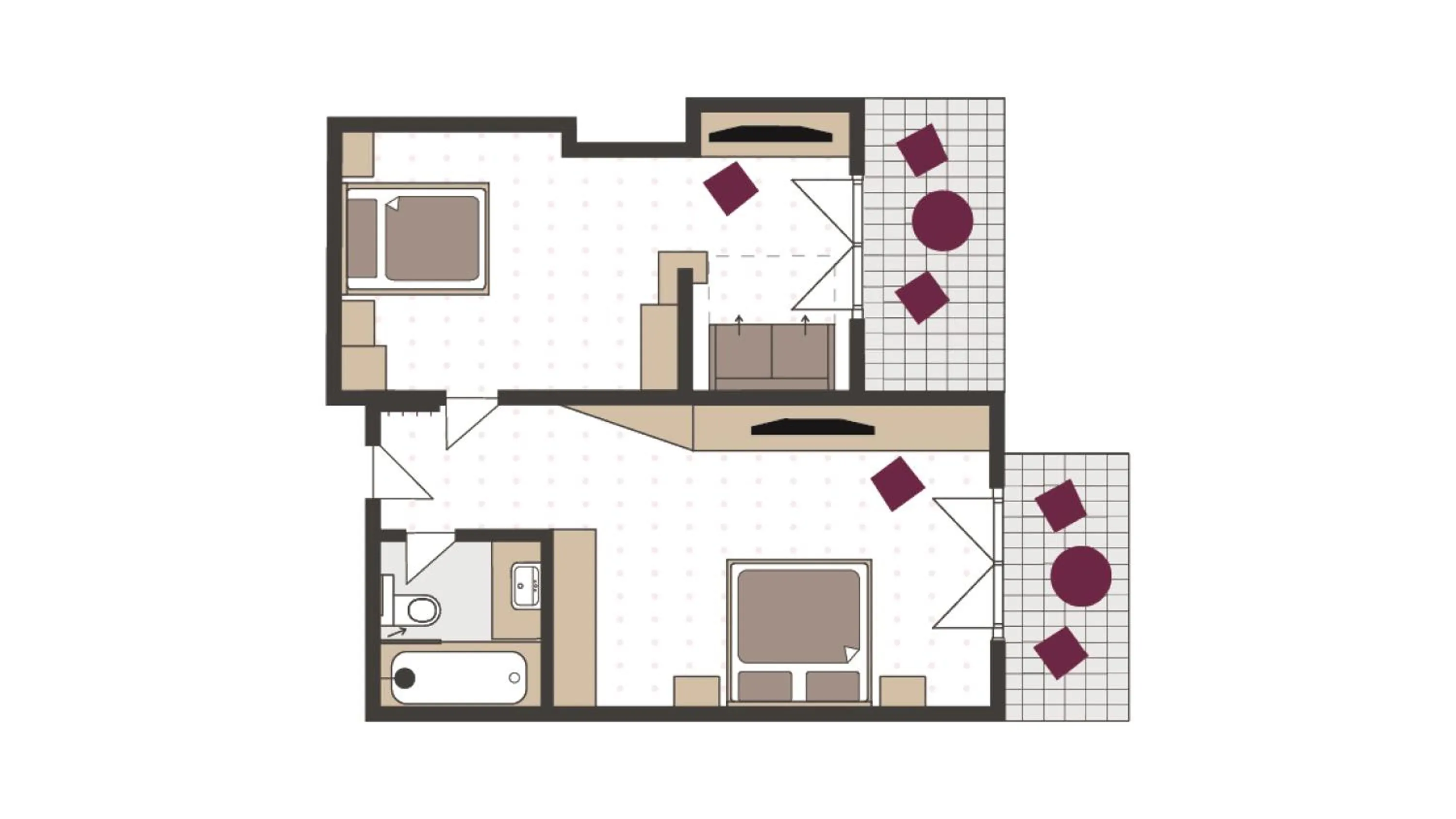 Floor plan in Paradies Pure Mountain Resort