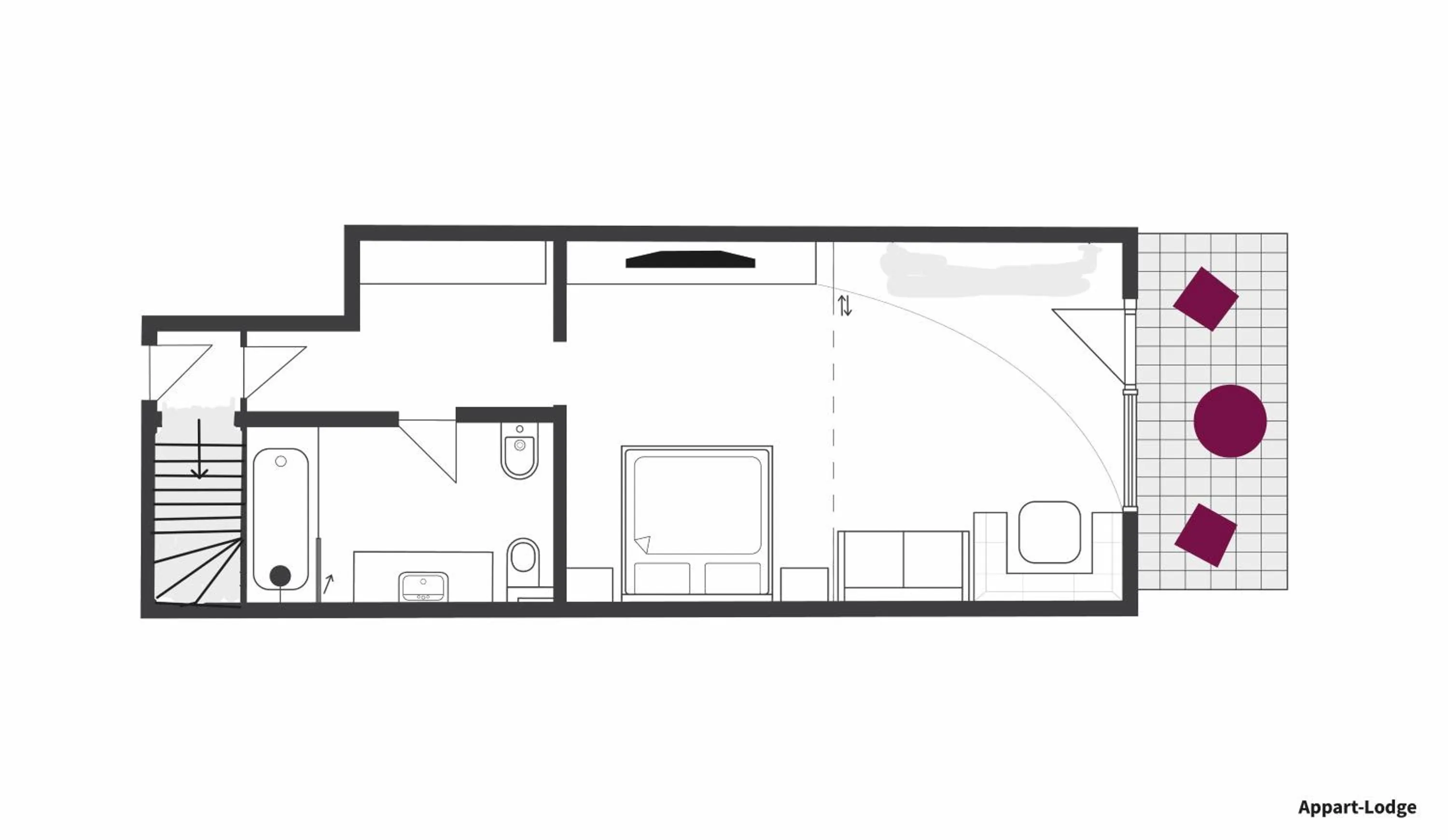 Floor plan in Paradies Pure Mountain Resort
