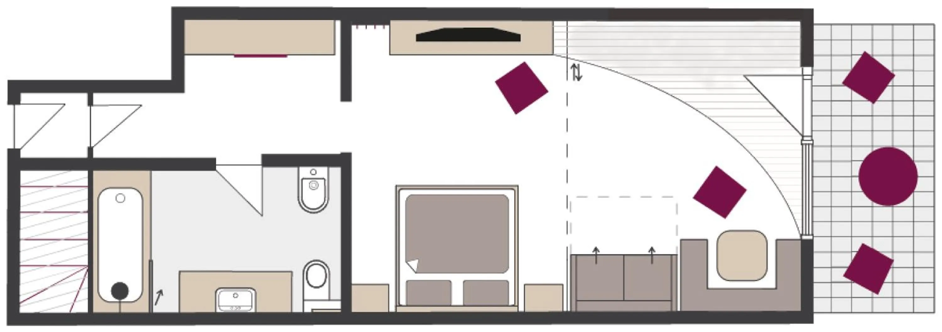 Floor plan in Paradies Pure Mountain Resort