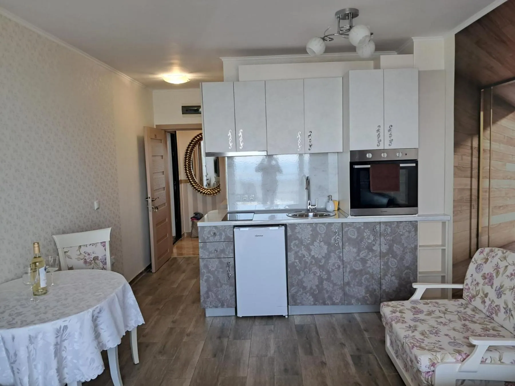 Kitchen or kitchenette in Apart Hotel Iglika