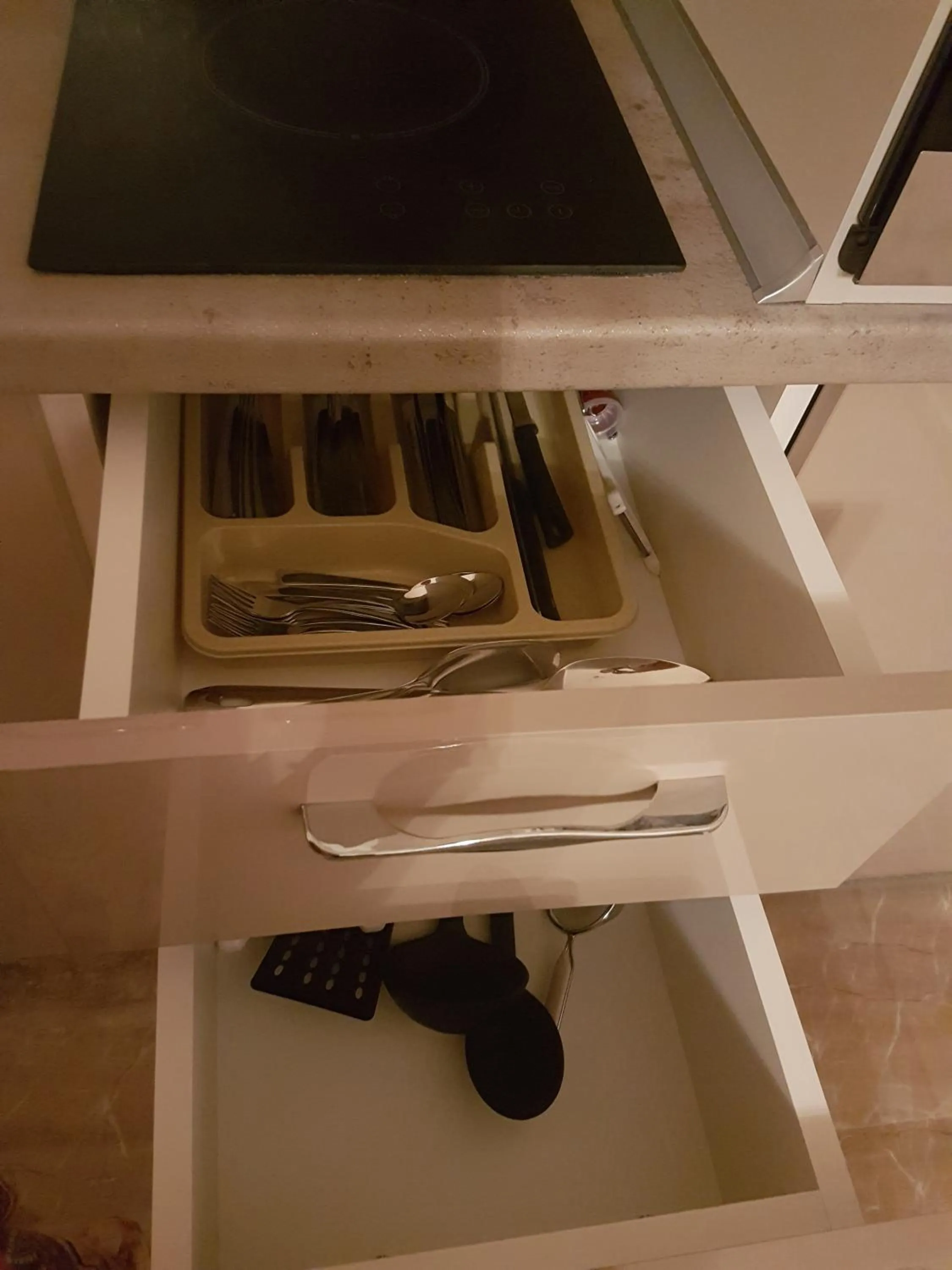 Kitchen or kitchenette in Apart Hotel Iglika