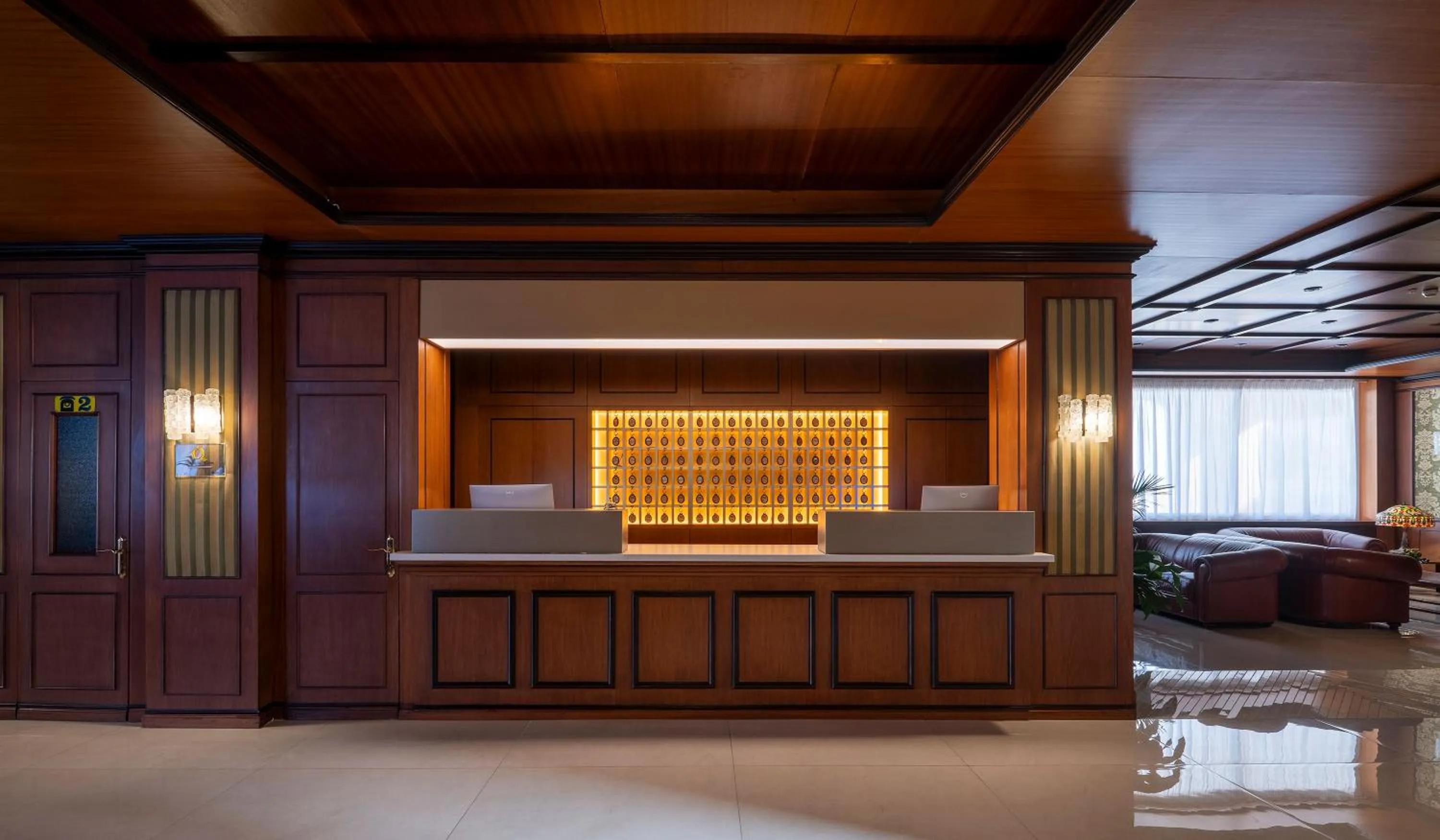 Lobby or reception in Hotel Delle Palme