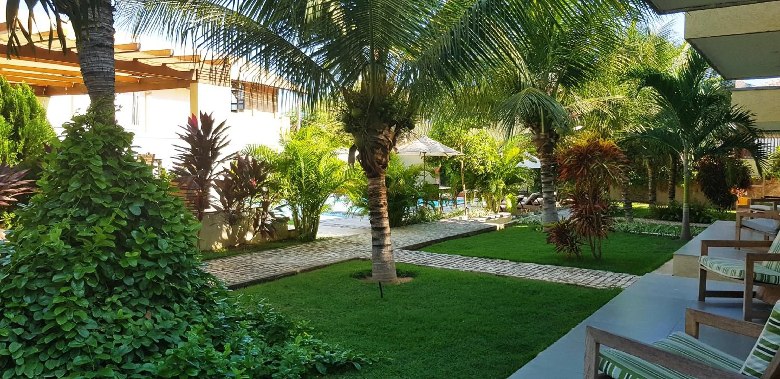 Garden view in Ravenala Hotel Boutique