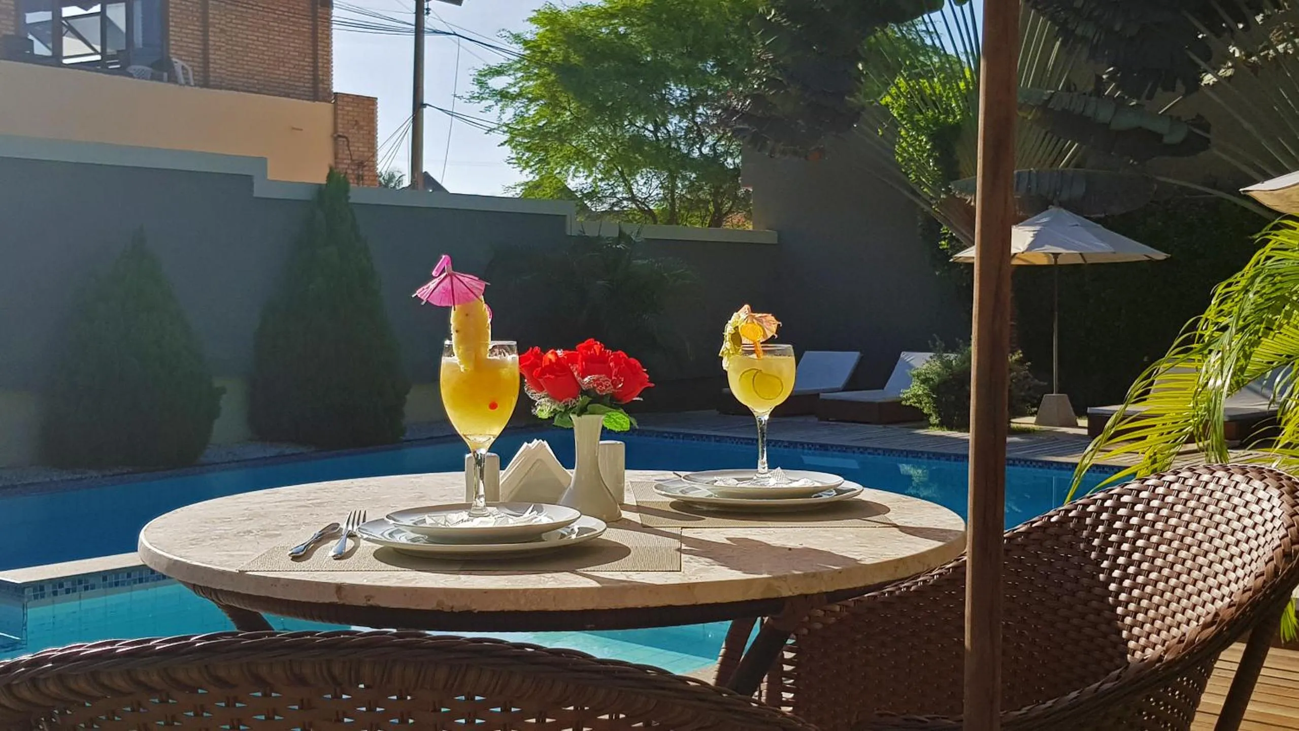 Pool view in Ravenala Hotel Boutique