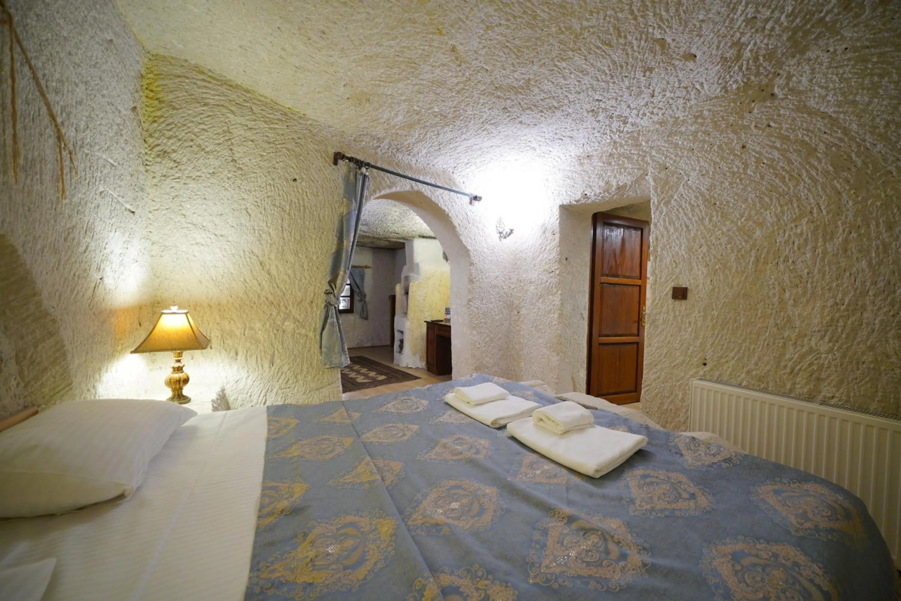 Bed in Asteria Cave Hotel