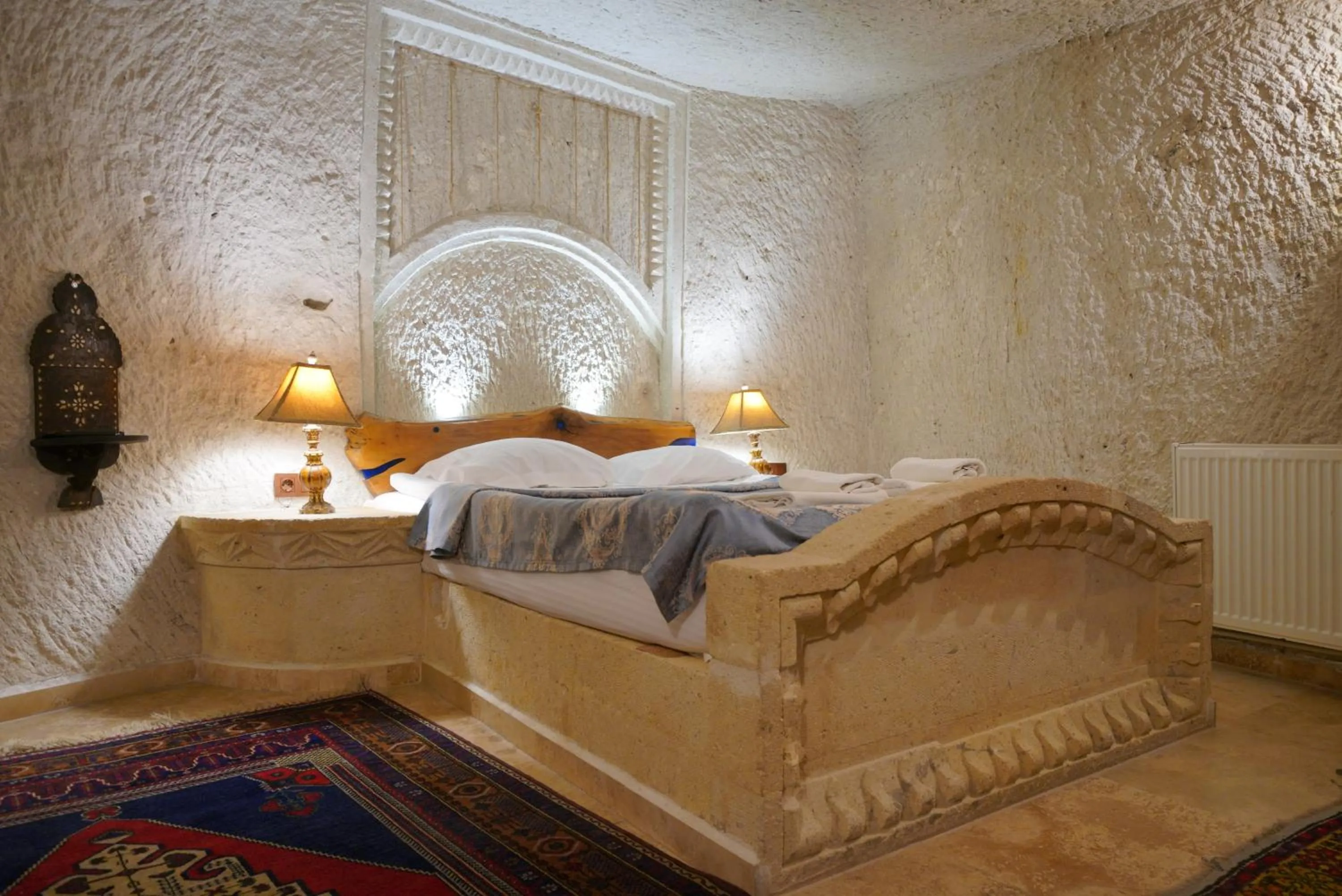 Bed in Asteria Cave Hotel