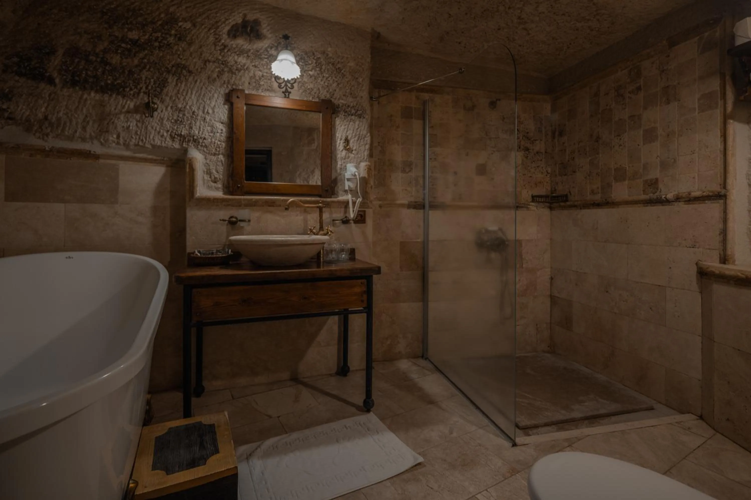 Shower in Aydinli Cave Hotel