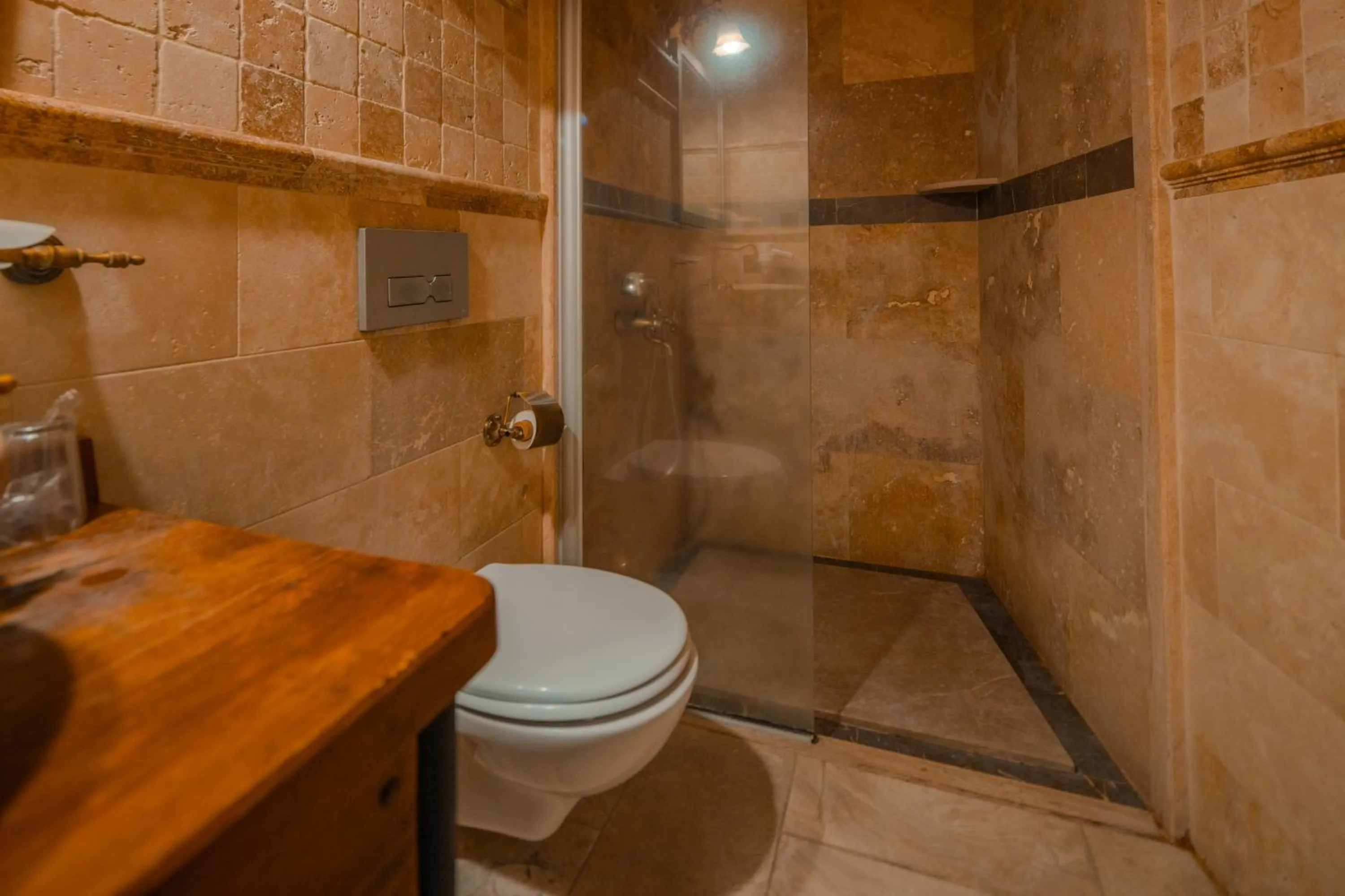 Shower in Aydinli Cave Hotel