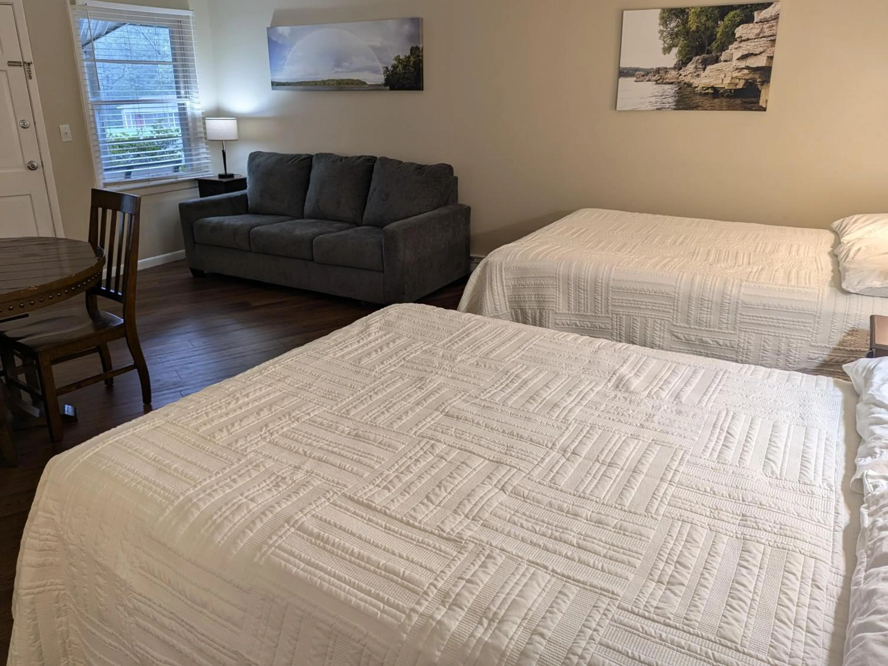 Bed in Early American Motel