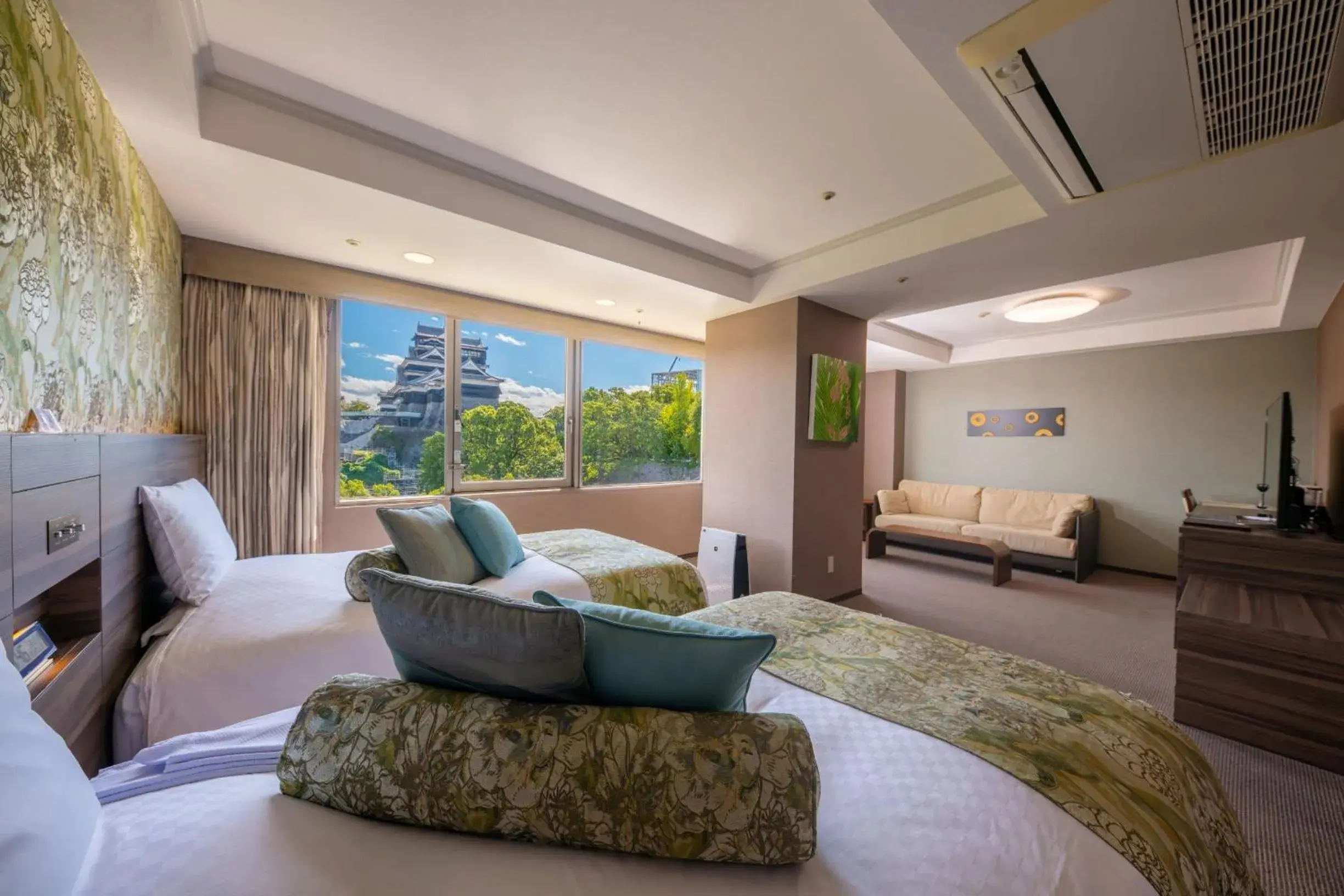 Bed in KKR Hotel Kumamoto Bed in KKR Hotel Kumamoto