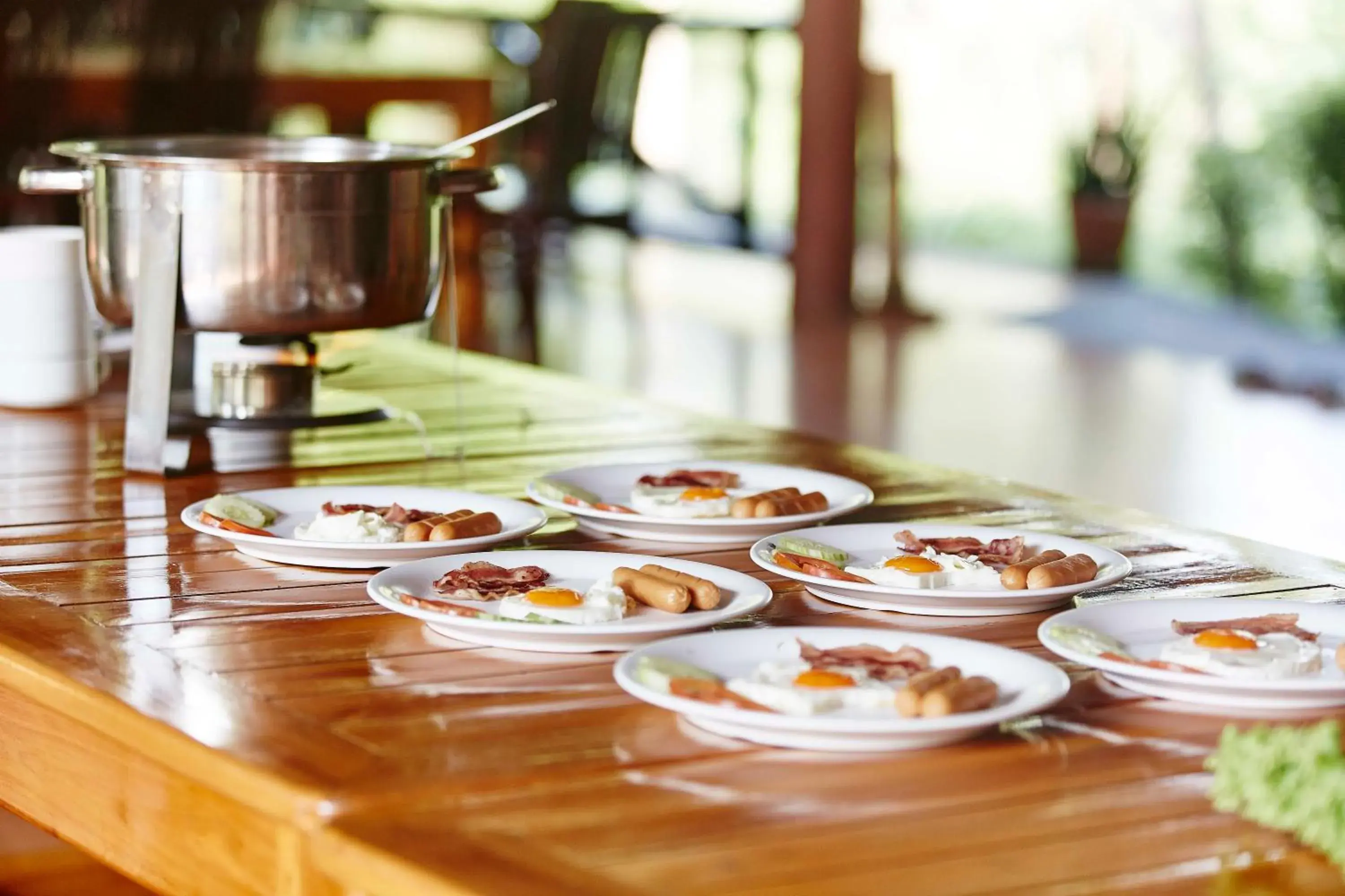 Buffet breakfast in Mek Kiri Riverkwai Resort SHA Buffet breakfast in Mek Kiri Riverkwai Resort SHA