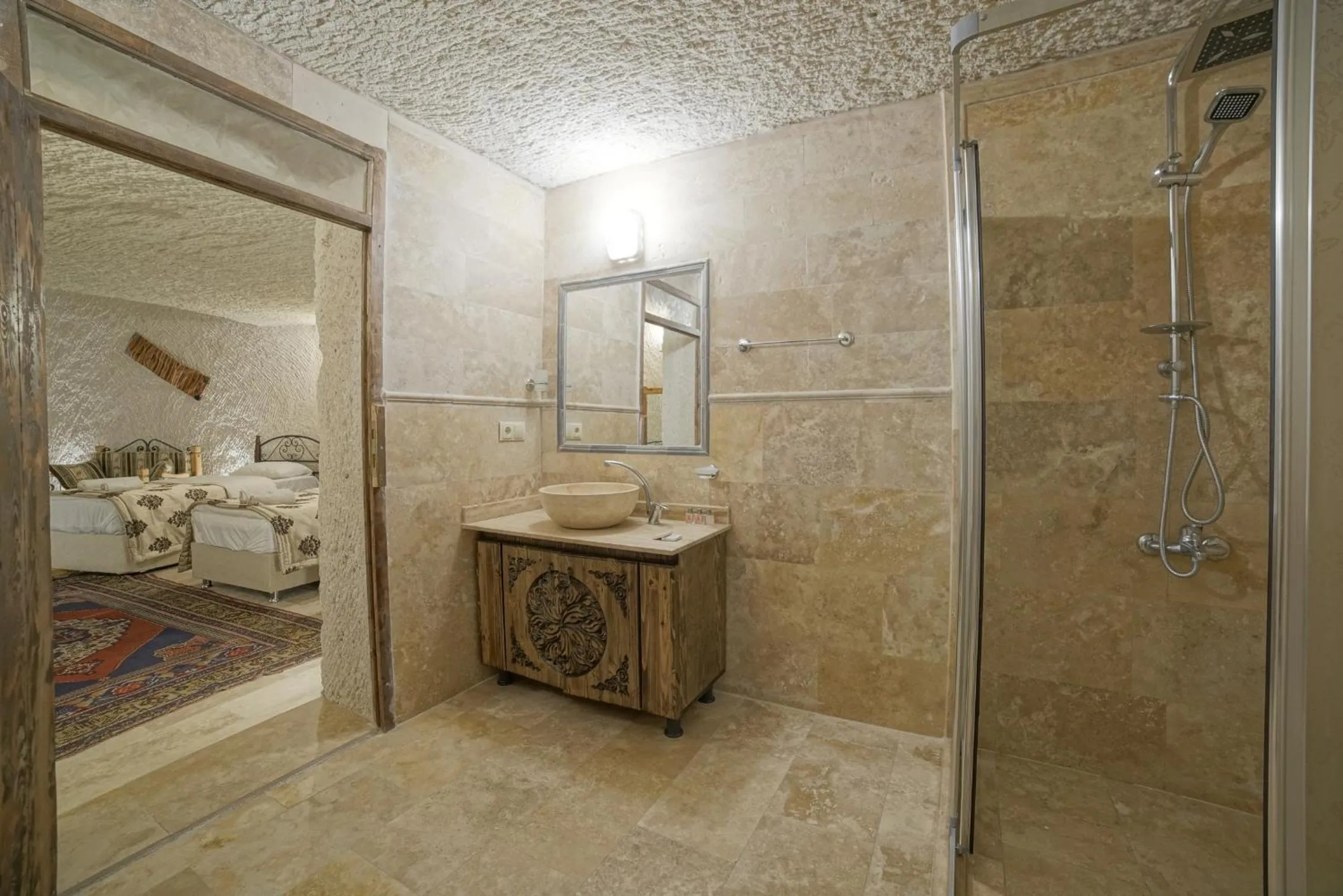 Shower in Melek Cave Hotel