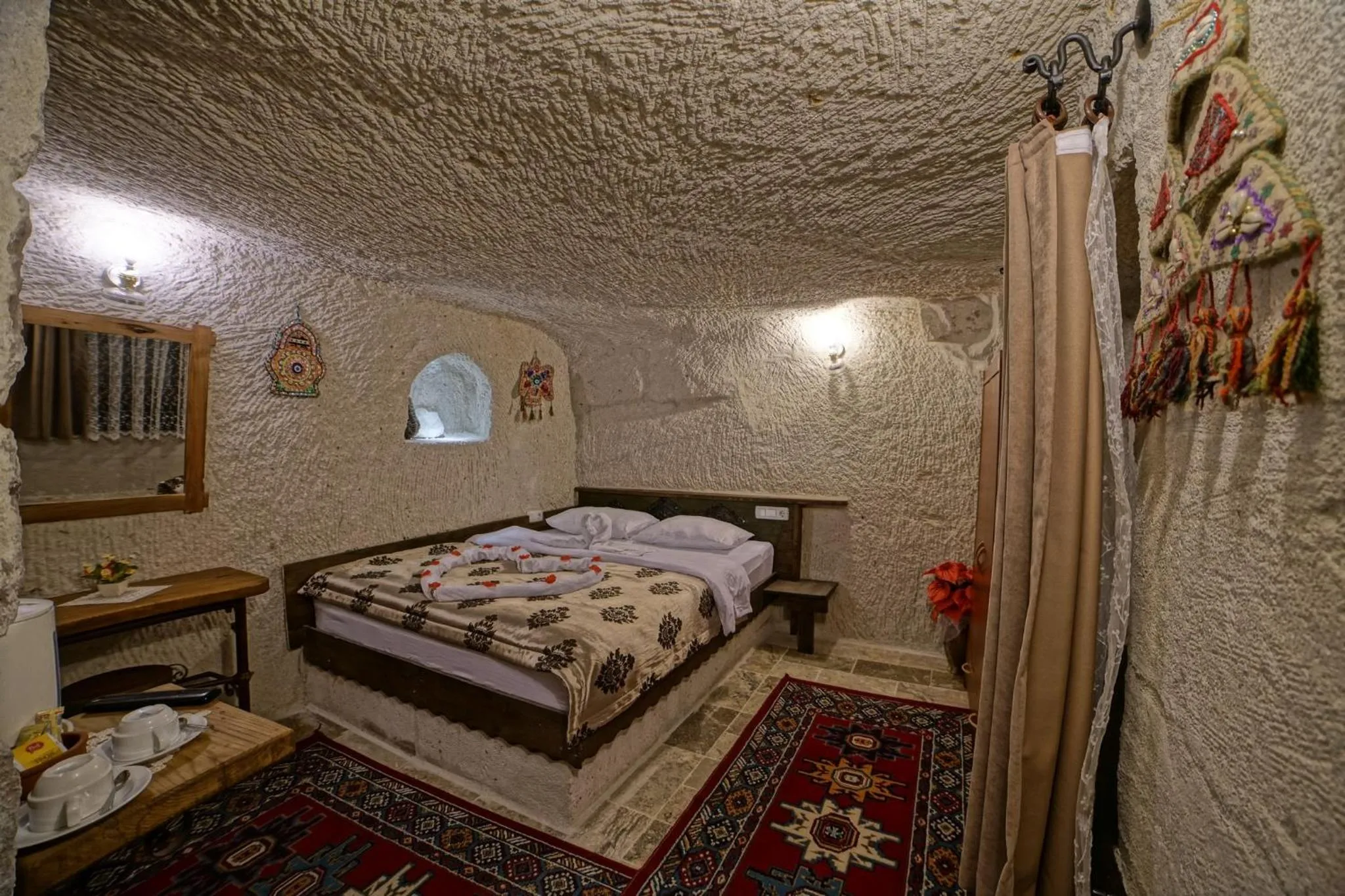 Bed in Melek Cave Hotel