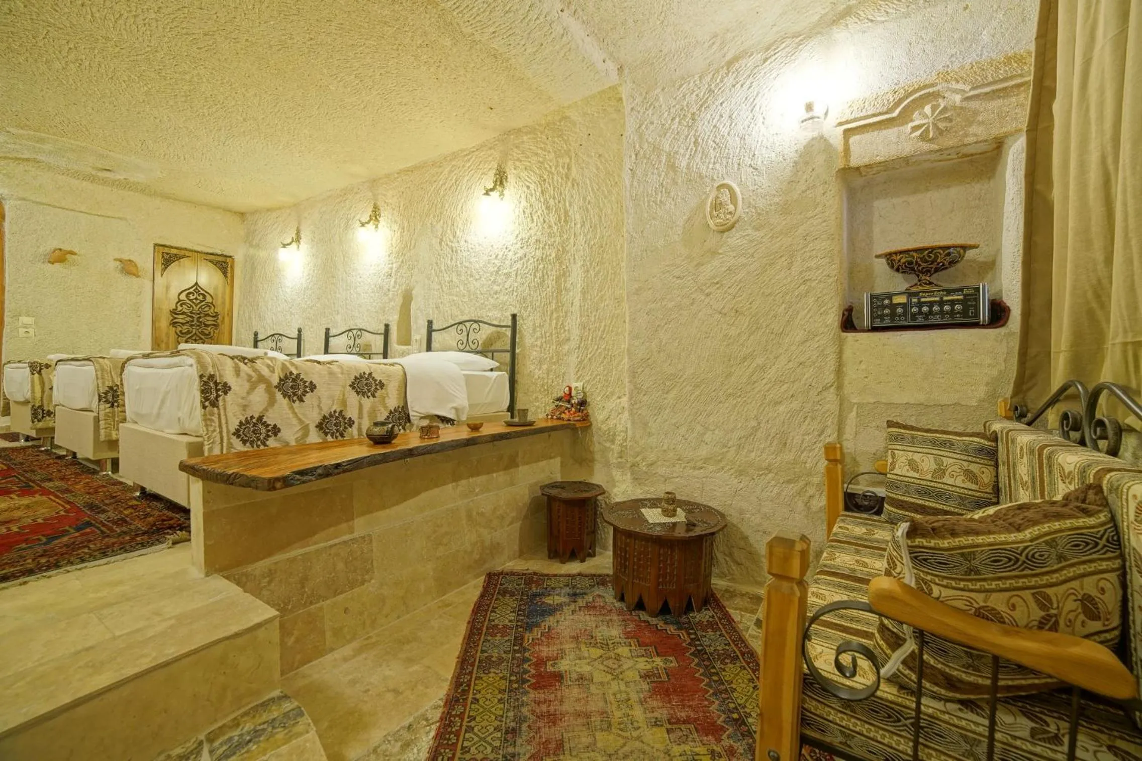 Bed in Melek Cave Hotel