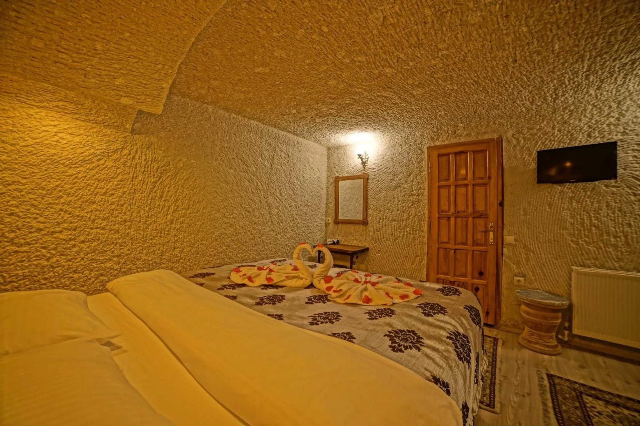 Bed in Melek Cave Hotel