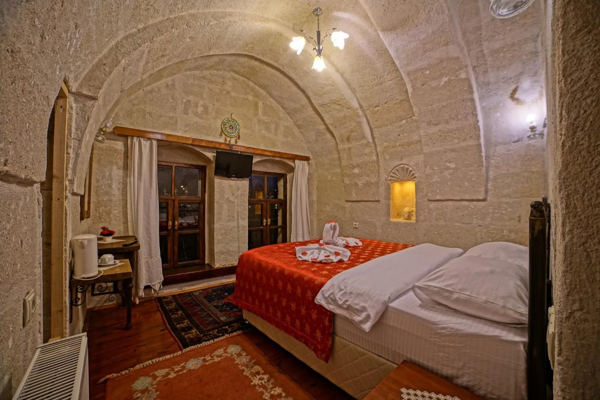 Bed in Melek Cave Hotel