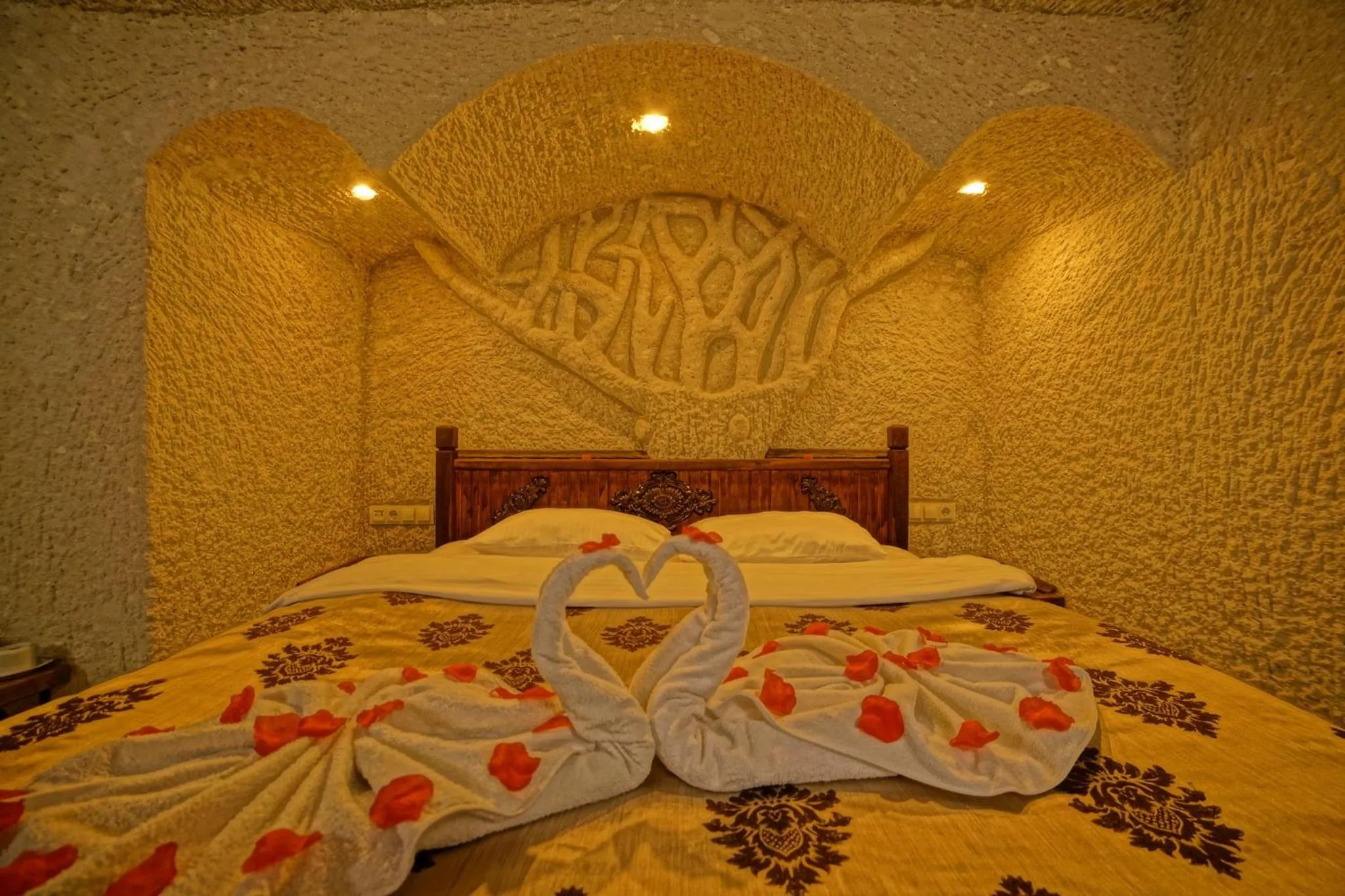 Bed in Melek Cave Hotel