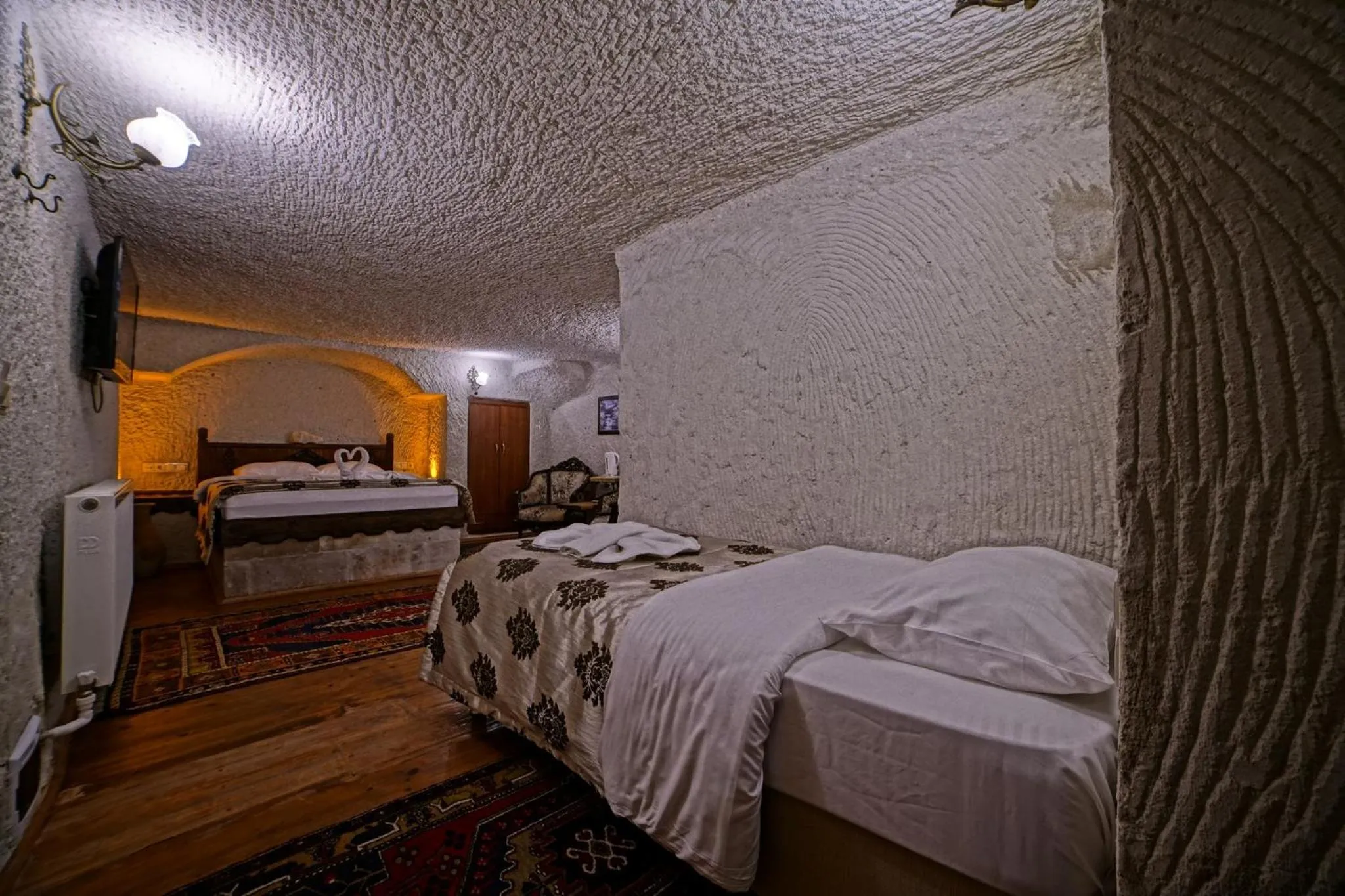 Bed in Melek Cave Hotel